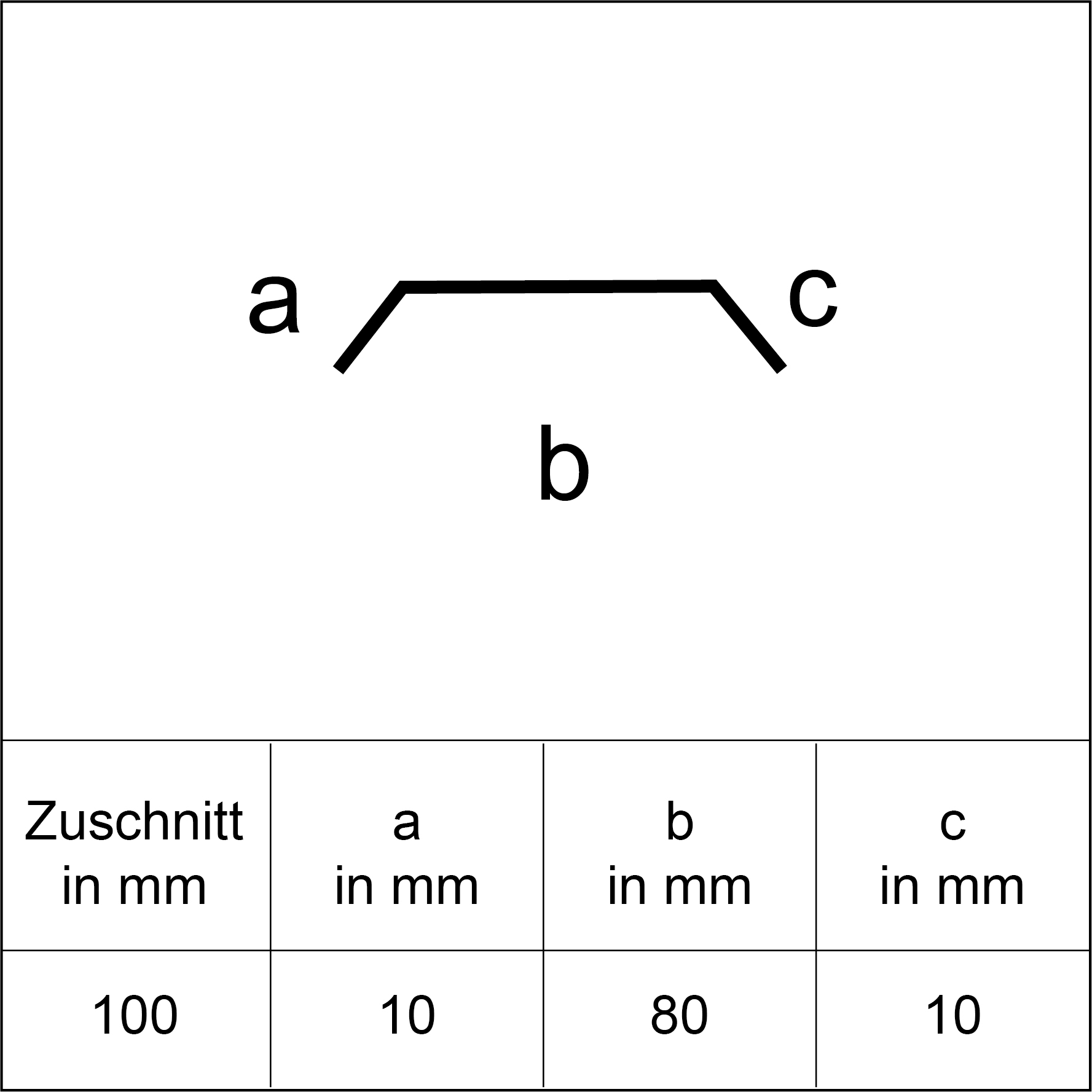 Sarei Flachprofil HG10 2000 x 80 x 10 mm