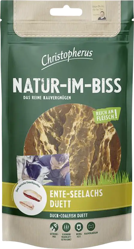 Christopherus Natur-Im-Biss Ente-Seelachs Duett 70 g