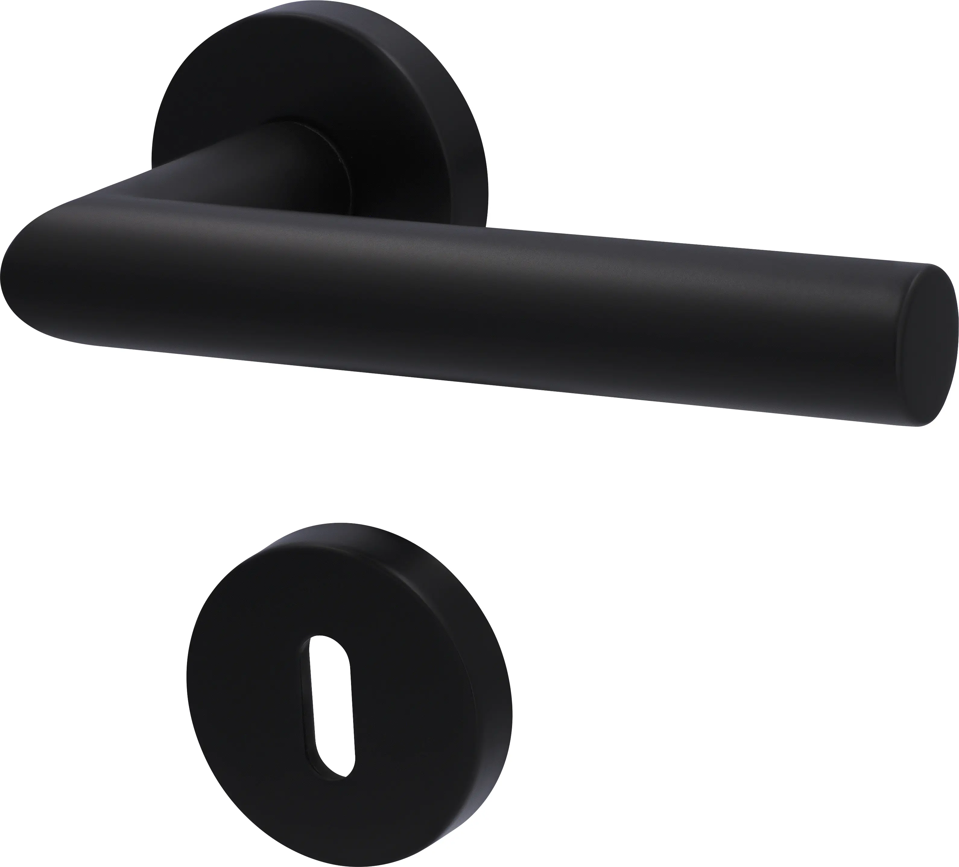 Alpertec Rosettengarnitur Fair I-Rosette BB Edelstahl schwarz Ø 5,2 cm