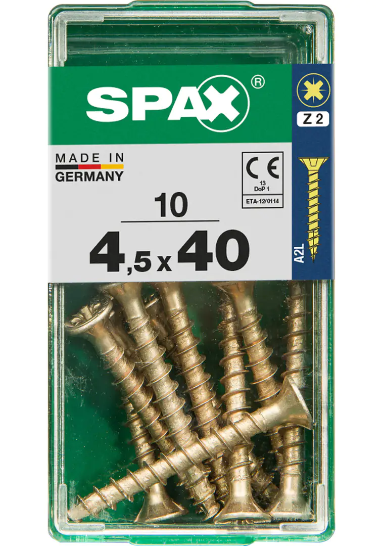 Spax Universalschrauben 4.5 x 40 mm PZ 2 - 10 Stk.