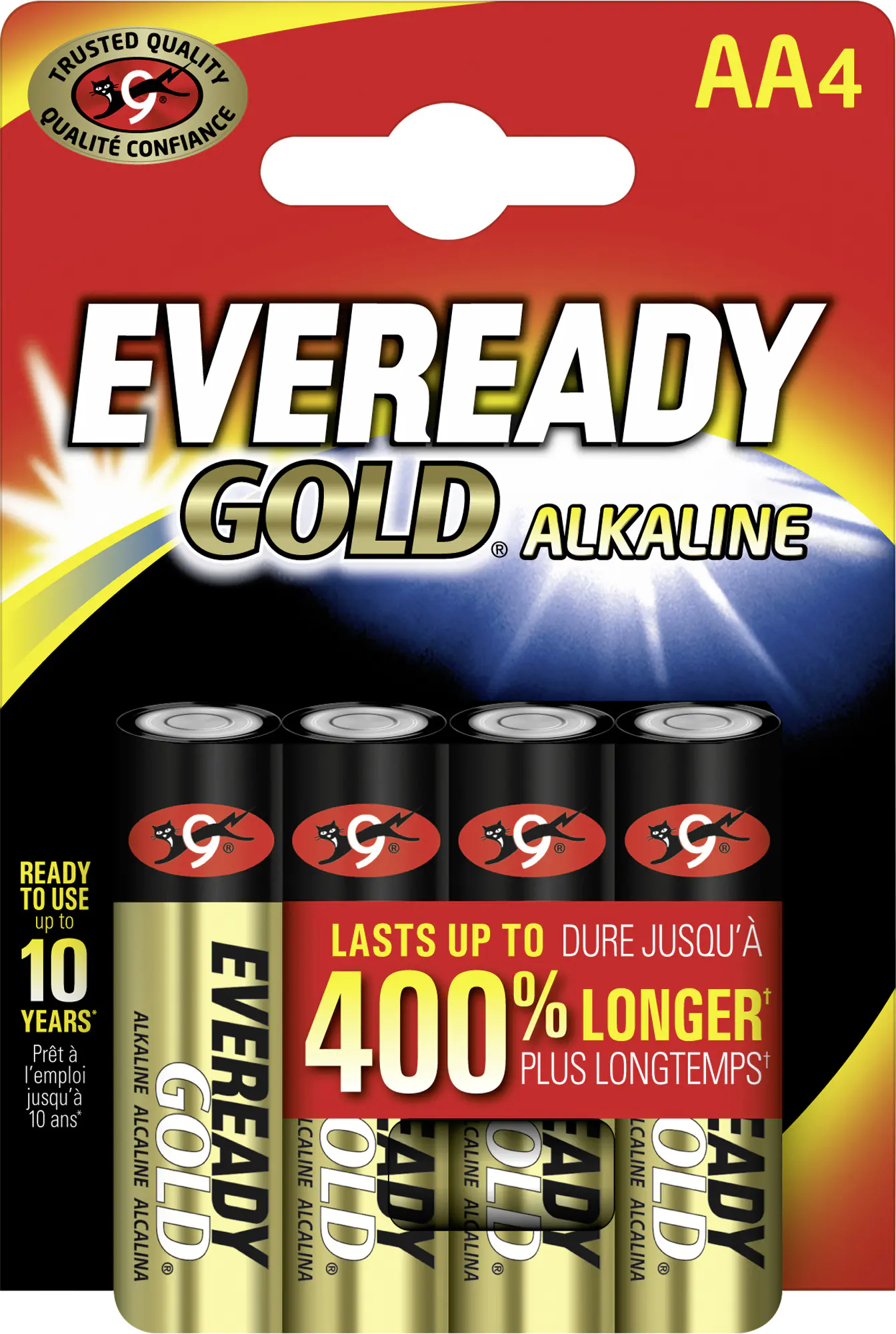 Energizer Alkaline Batterie Eveready Gold Mignon AA 4er Pack