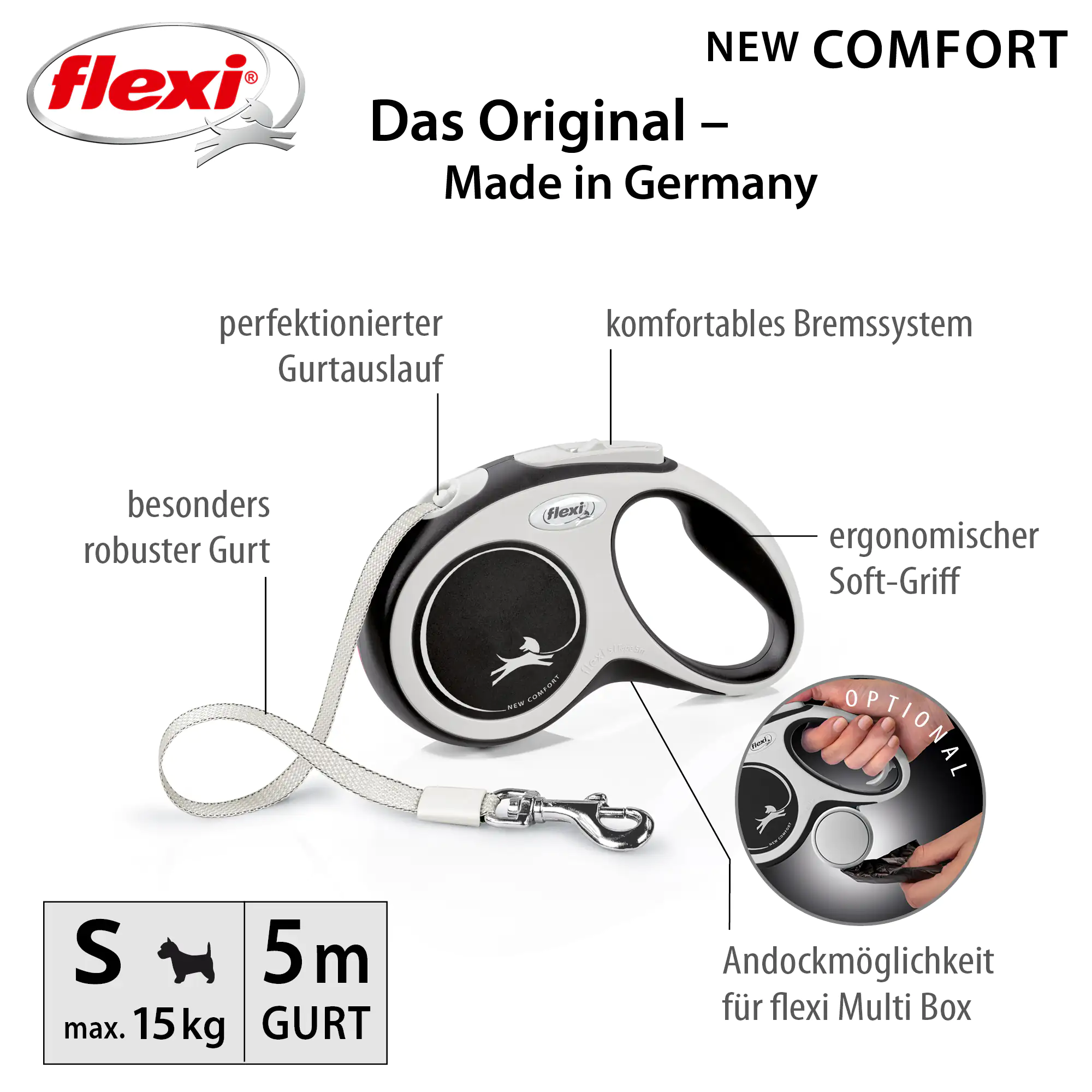 Nobby Flexi New Comfort schwarz, Gurt