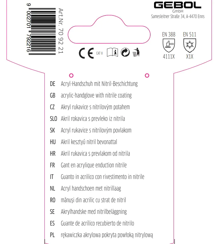 Gebol Handschuh Winter Lite Touch  