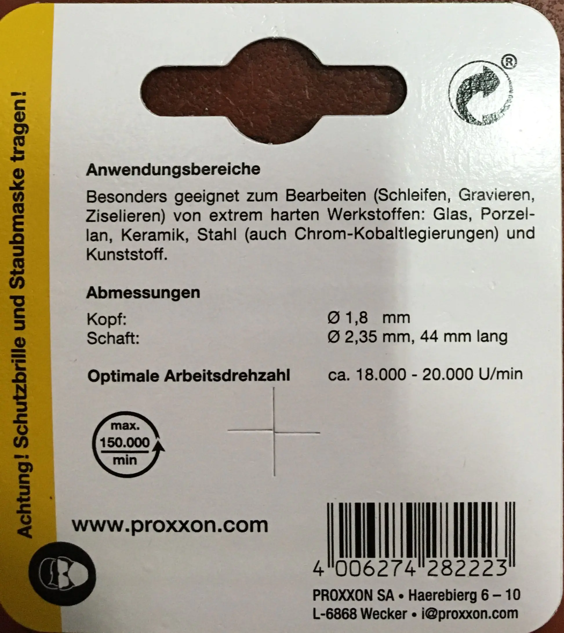 Proxxon Micromot Diamantschleifstifte Kugel Ø 1,8 mm 2 Stück Proxxon Micromot Diamantschleifstifte Kugel Ø 1,8 mm 2 Stück