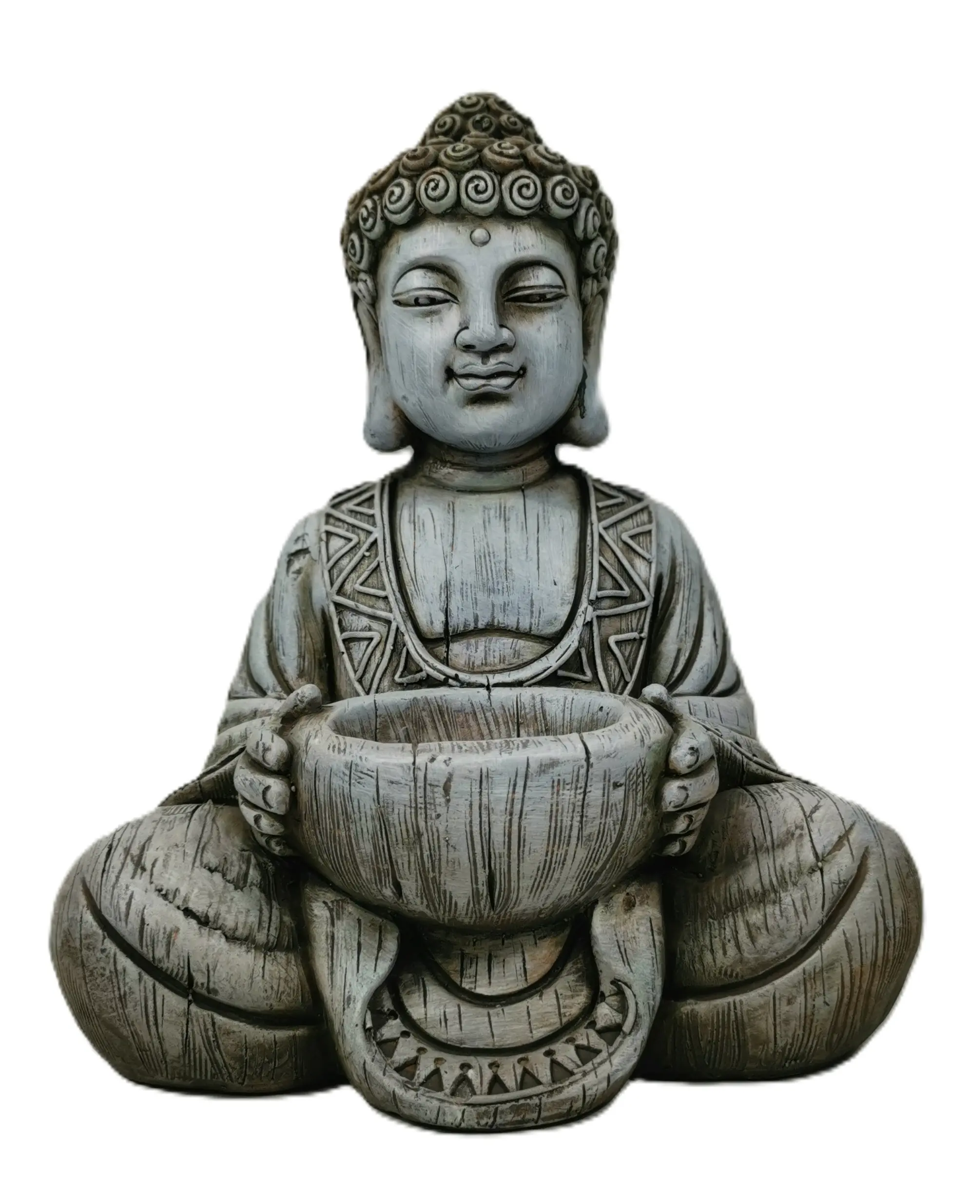 TrendLine Dekofigur Buddha 49 x 31 x 38 cm grau 