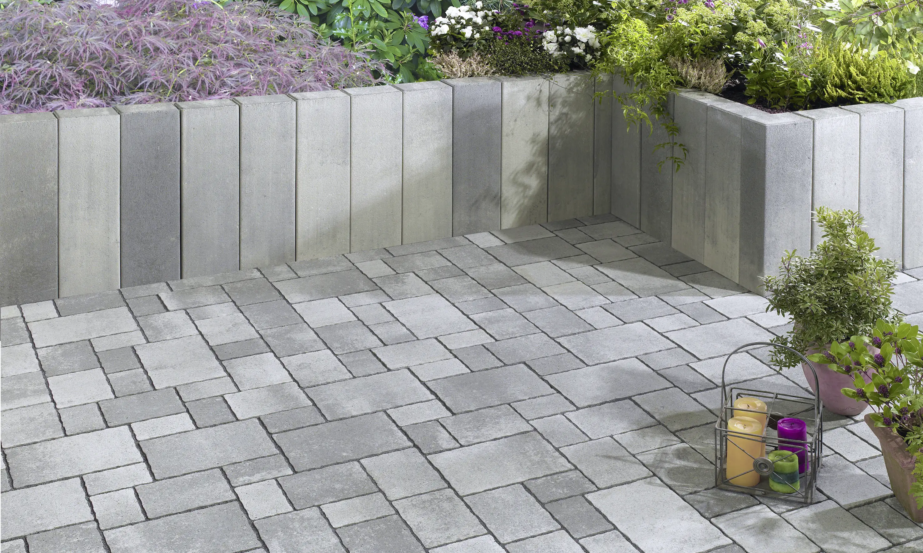 Kann Rechteckpalisade Kann Palisade 80 x 18,75 x 12 cm grau-alpin