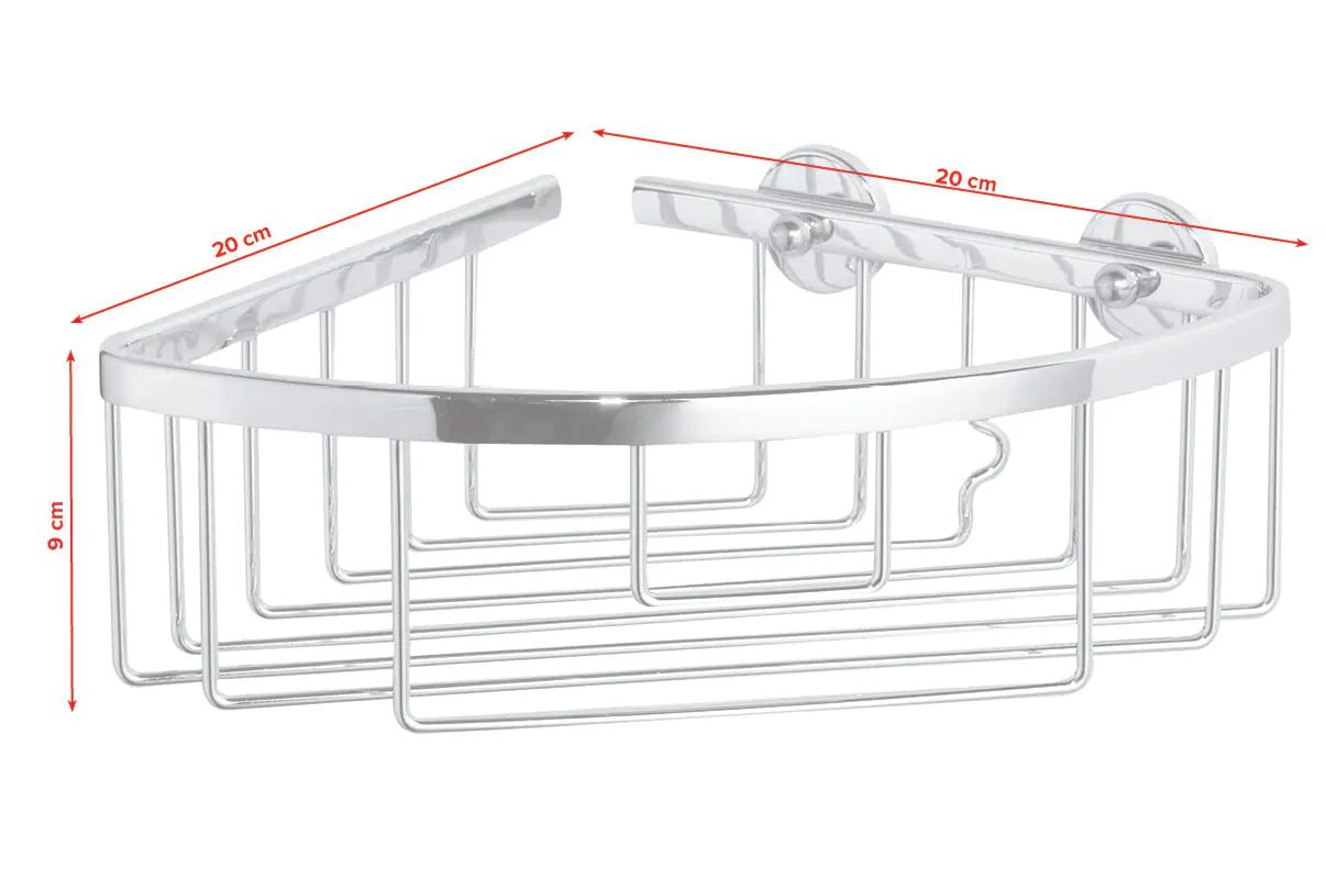 Tesa Eckduschkorb ALUXX einstöckig zum Kleben schwarz