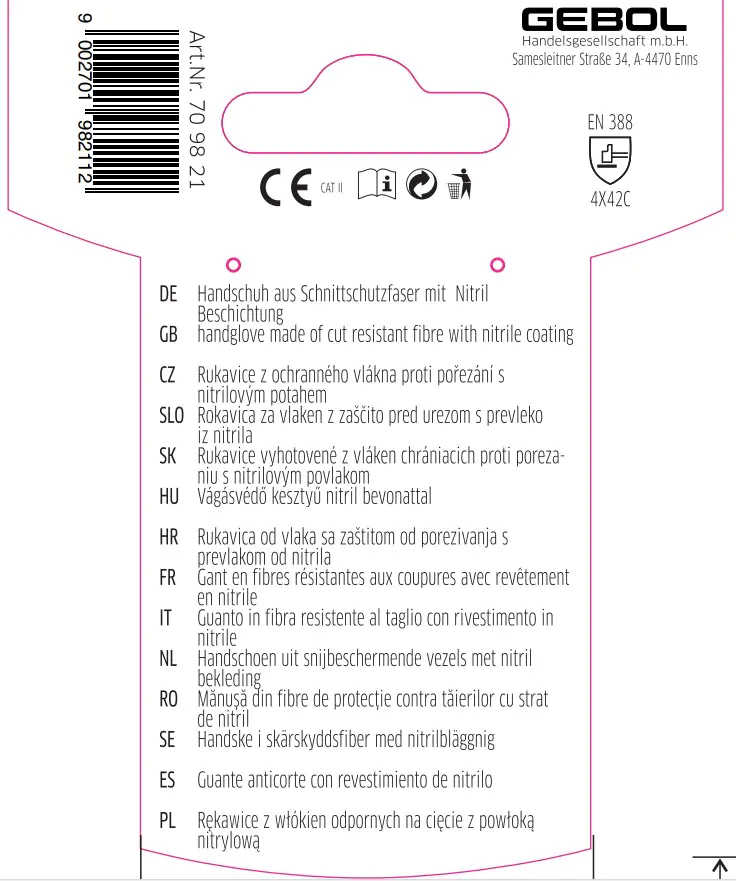 Gebol Handschuh Master Cut C Plus   Gebol Handschuh Master Cut C Plus