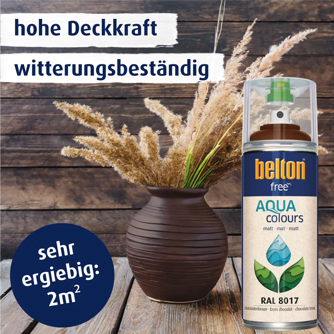 belton free Lackspray AQUAcolours 400 ml schokobraun matt