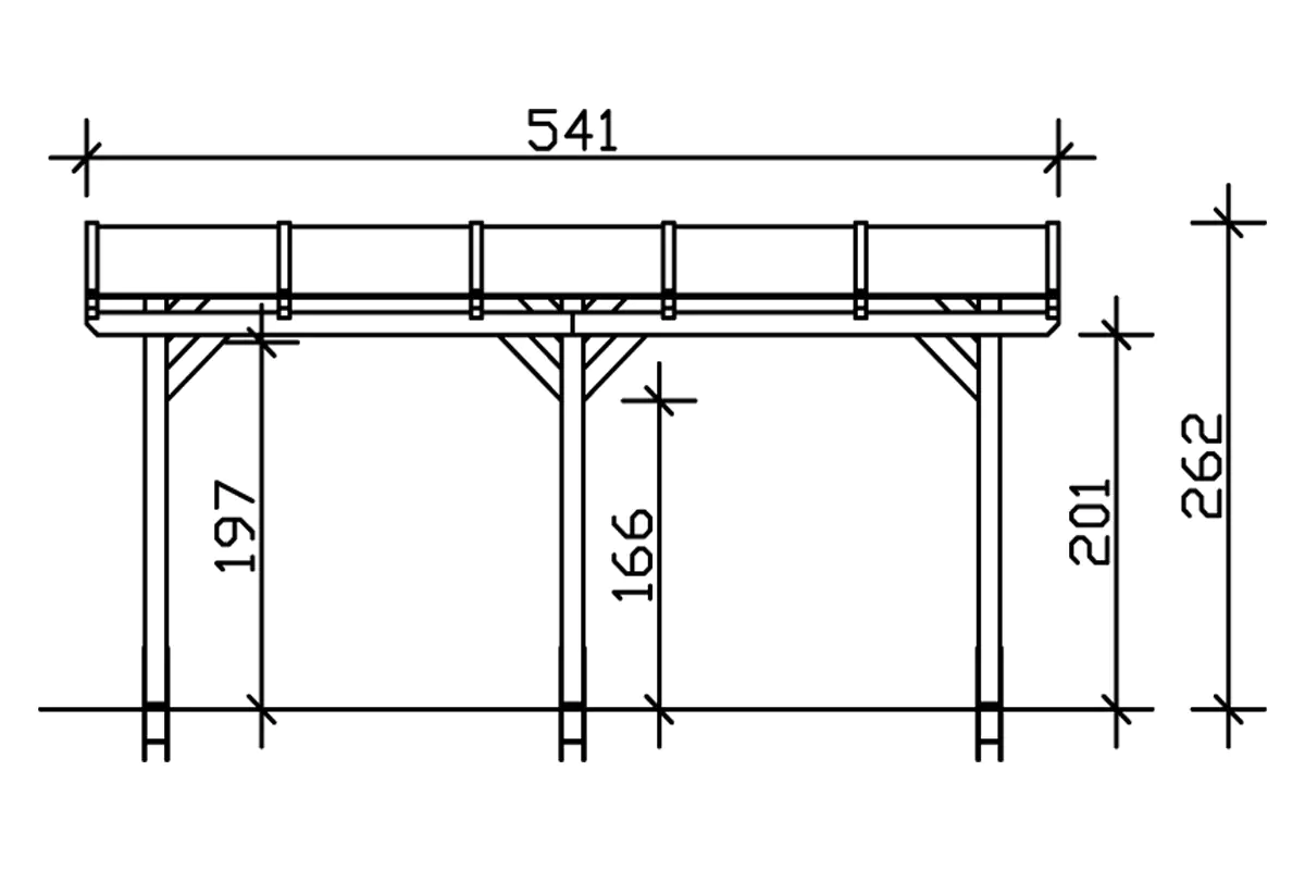 SKAN HOLZ Terrassenüberdachung Siena 541 x 300 cm Leimholz