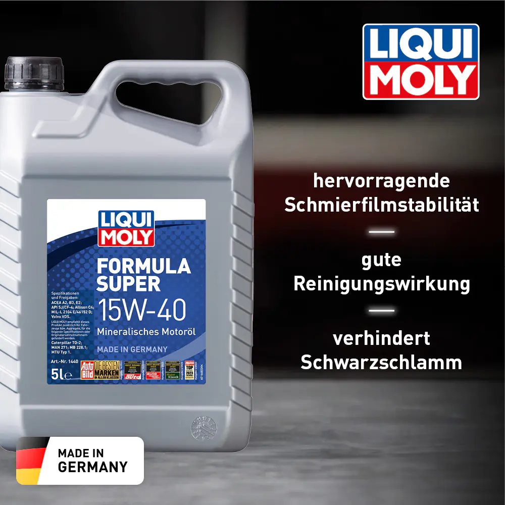 Liqui Moly Motoröl Formula Super 15W-40 Ganzjahresöl 5 L Liqui Moly Motoröl Formula Super 15W-40 Ganzjahresöl 5 L