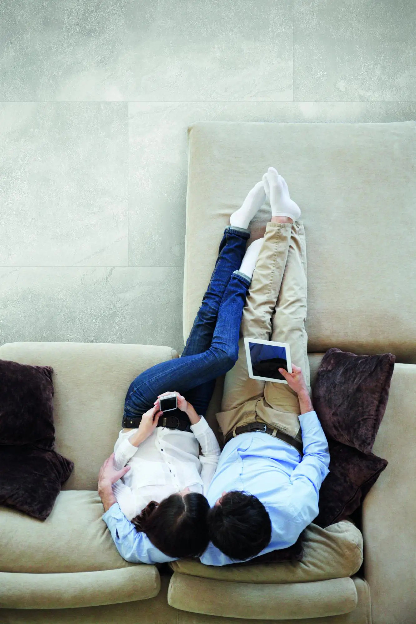 Bodenfliese Feinsteinzeug Geostone 60 x 60 cm white