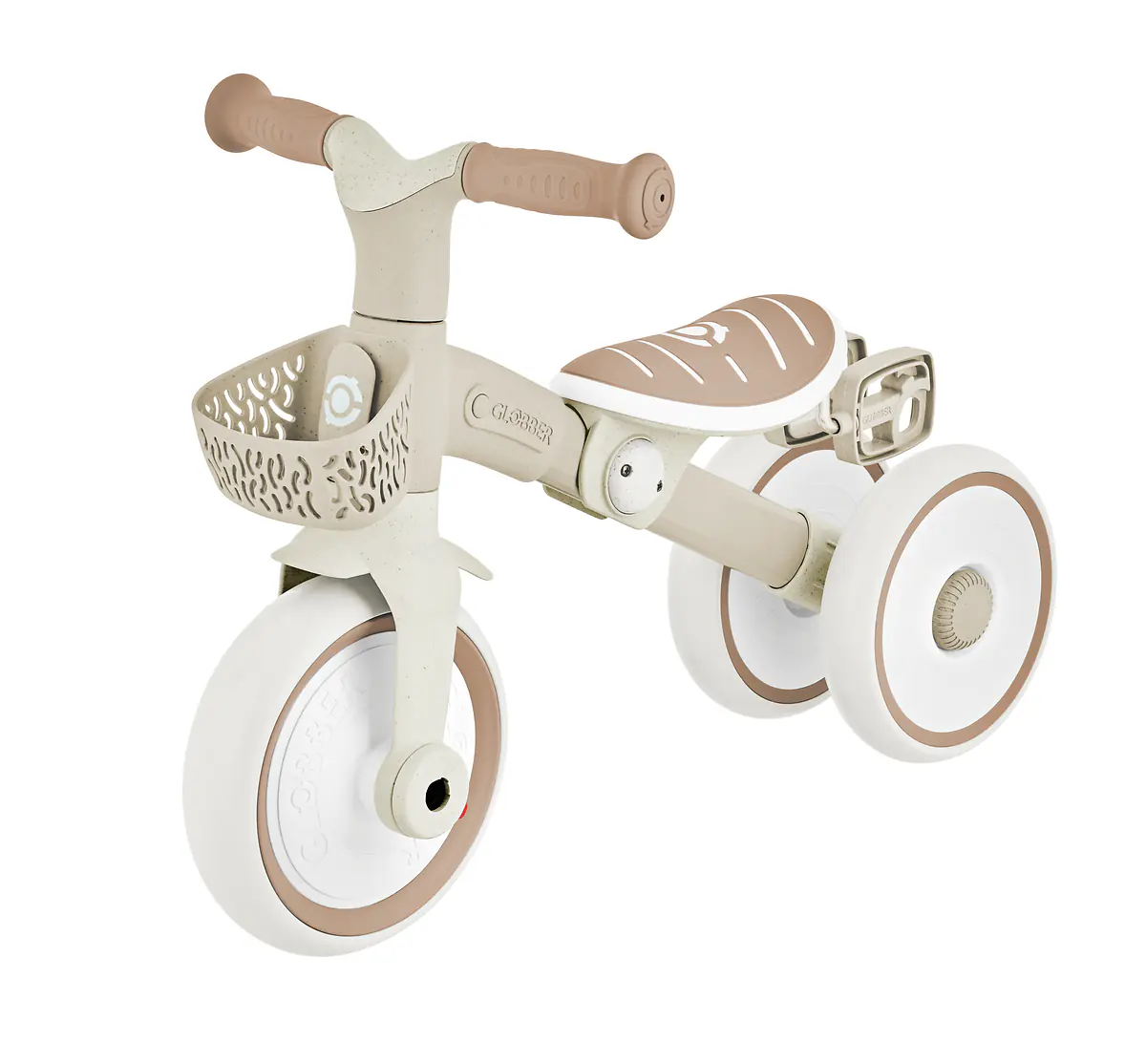 Globber Dreirad für Kinder Learning Trike 2-in-1 Plus Eco taupe