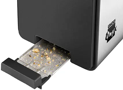 UNOLD 38915 Toaster Onyx Duplex Schwarz-Edelstahl Doppellangschlitz-Toaster