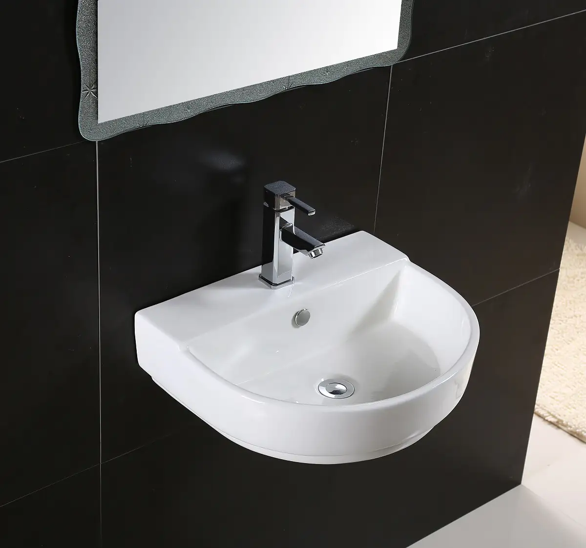 Primaster Keramikwaschbecken 50 cm Drilona weiß