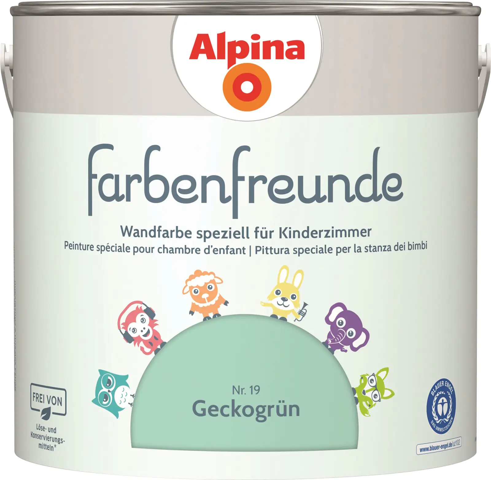 Alpina Farbenfreunde Nr. 19 geckogrün 2,5 L matt Alpina Farbenfreunde Nr. 19 geckogrün 2,5 L matt