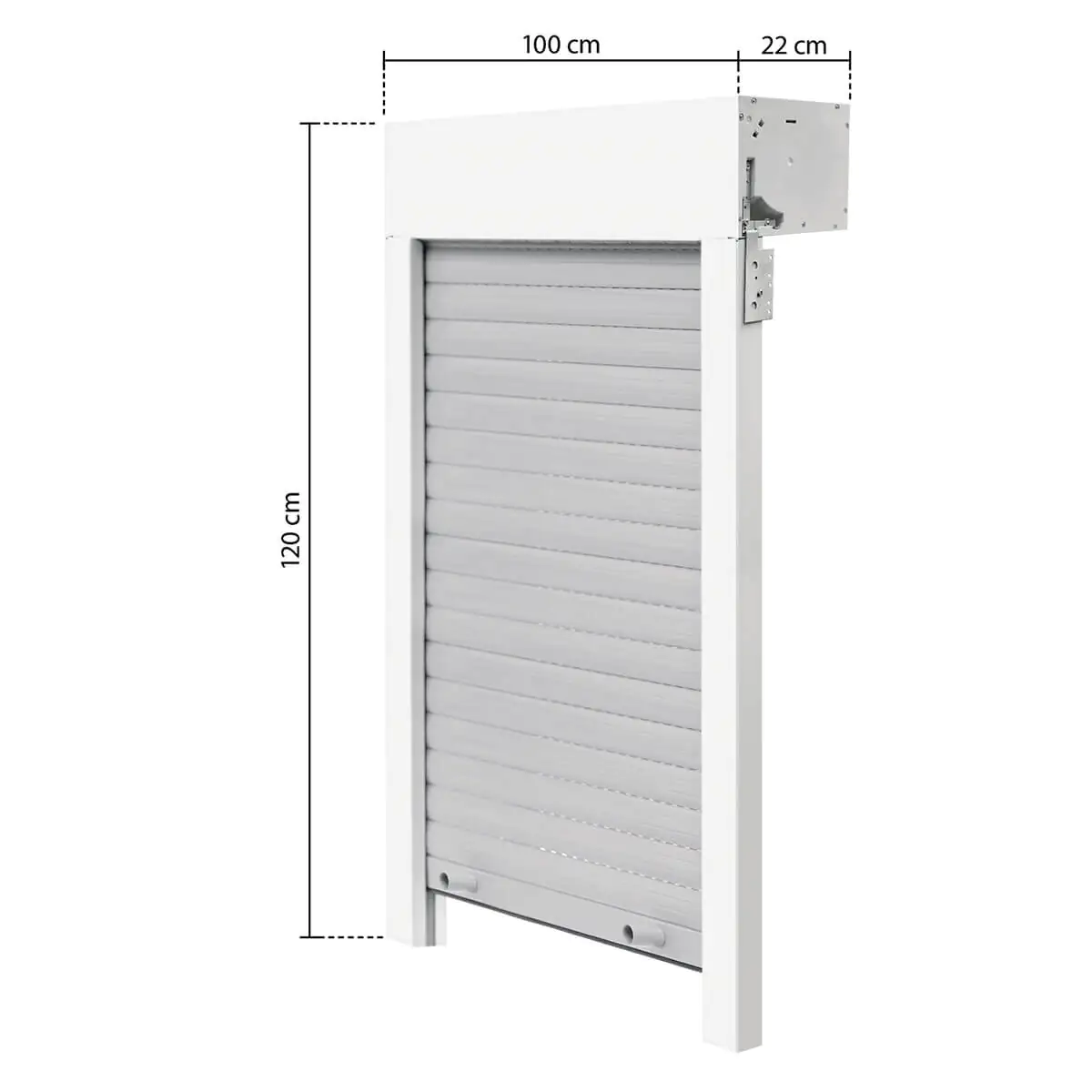 Schellenberg Aufsatzrollladen SB weiß/grau 100 x 120 cm