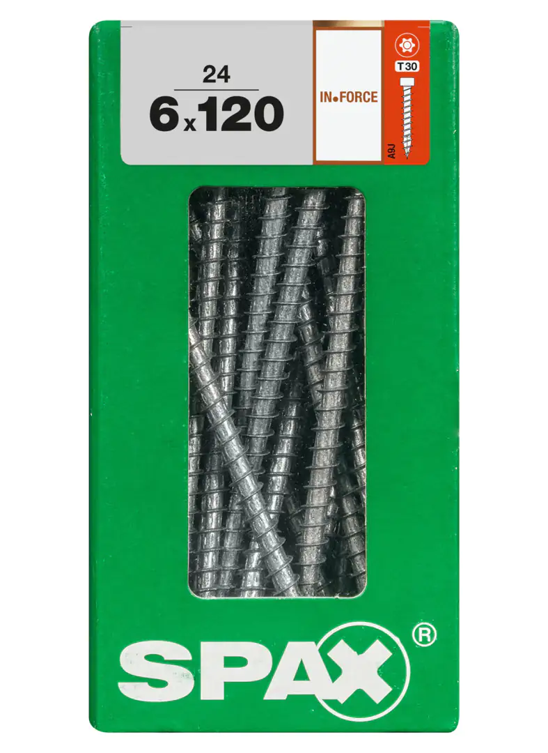 Spax Holzbauschrauben 6.0 x 120 mm TX 30 Zylinderkopf - 24 Stk.