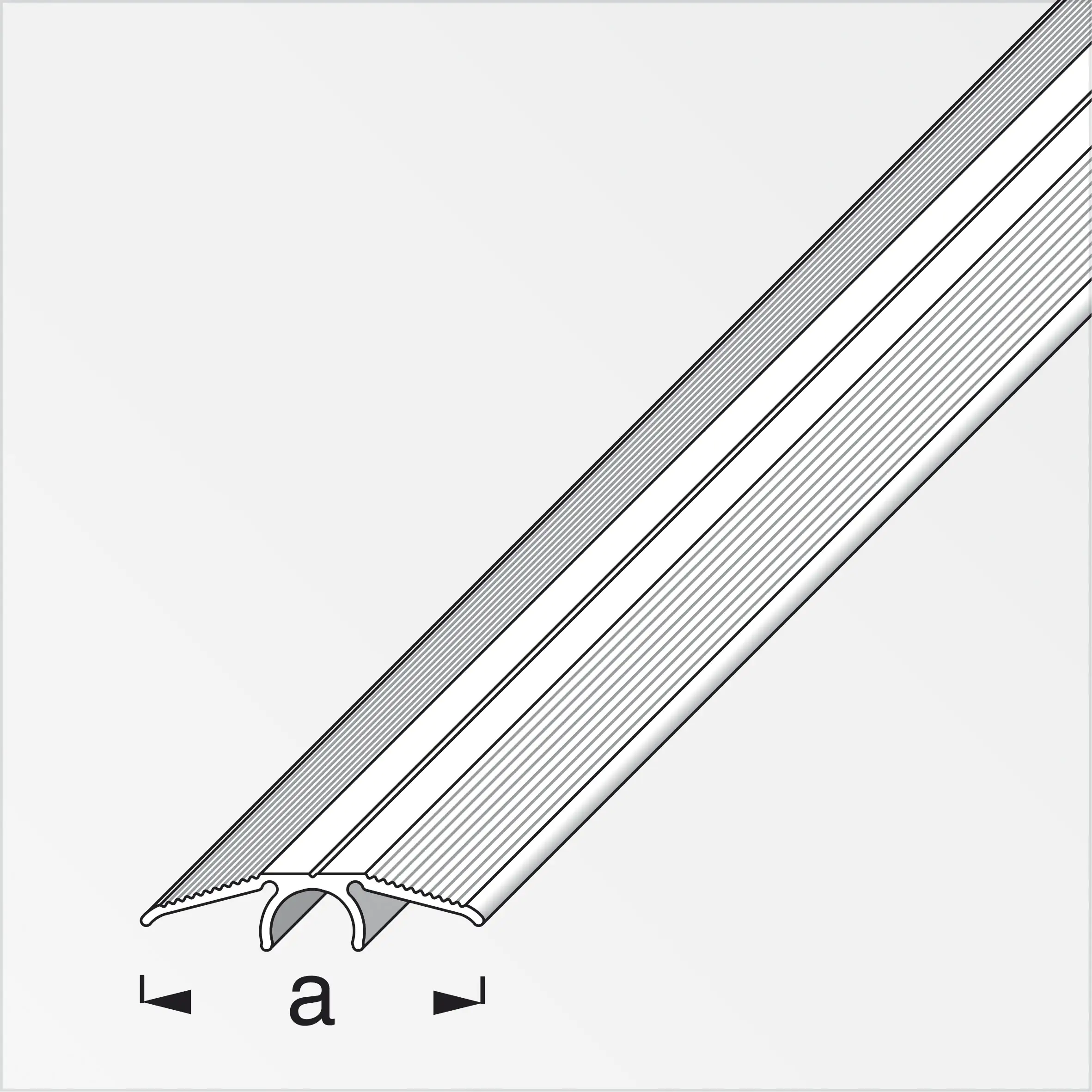 alfer Übergangs-Profil 1 m, 33 mm Aluminium eloxiert bronze