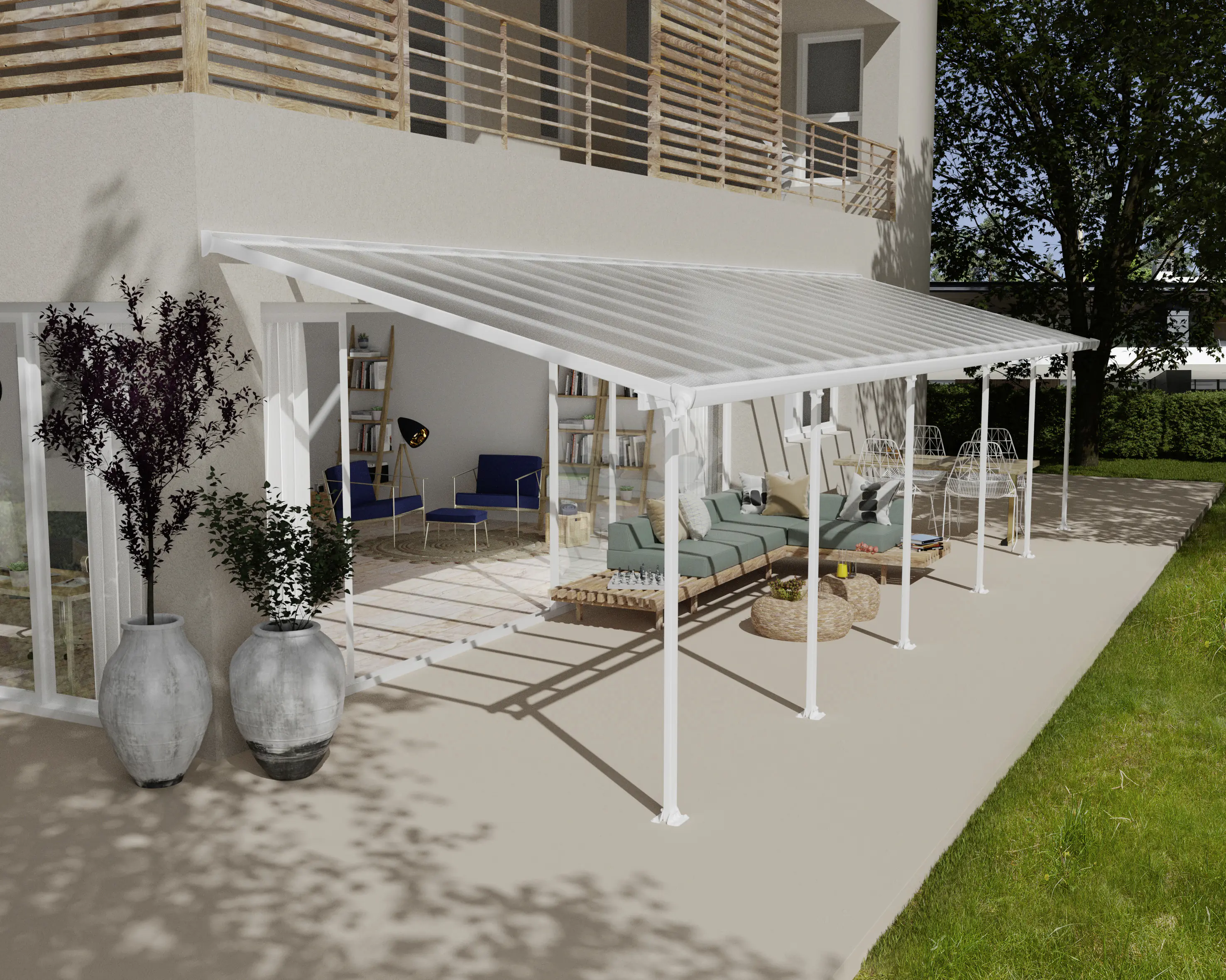 Canopia Terrassendach 1035 x 300 cm weiß