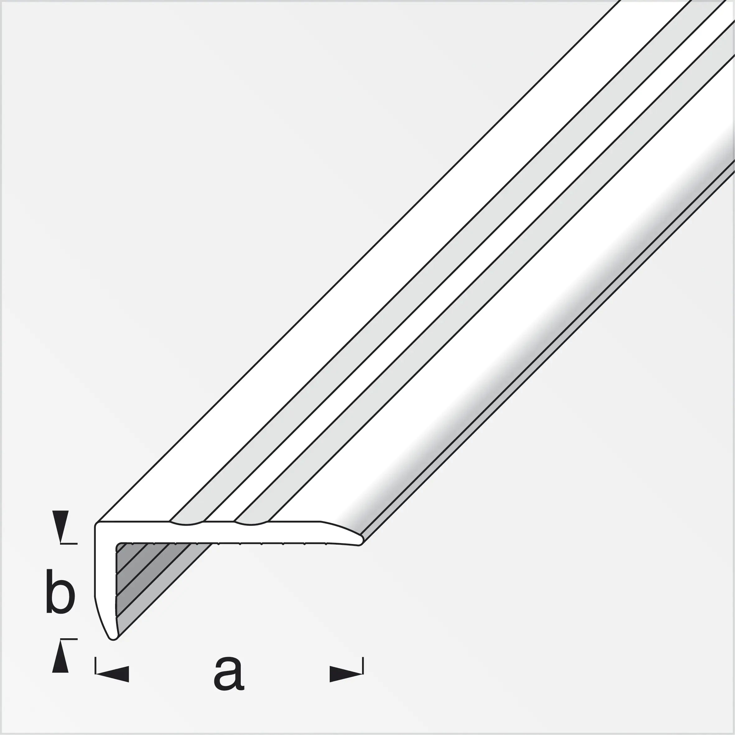 alfer Abschlussprofil 1 m, 25 x 10 mm PVC (Kunststoff) glatt graubeige