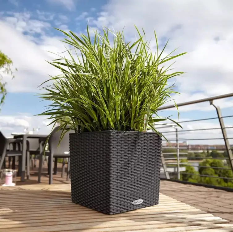 Lechuza Pflanzgefäß Cube Cottage 30 granit