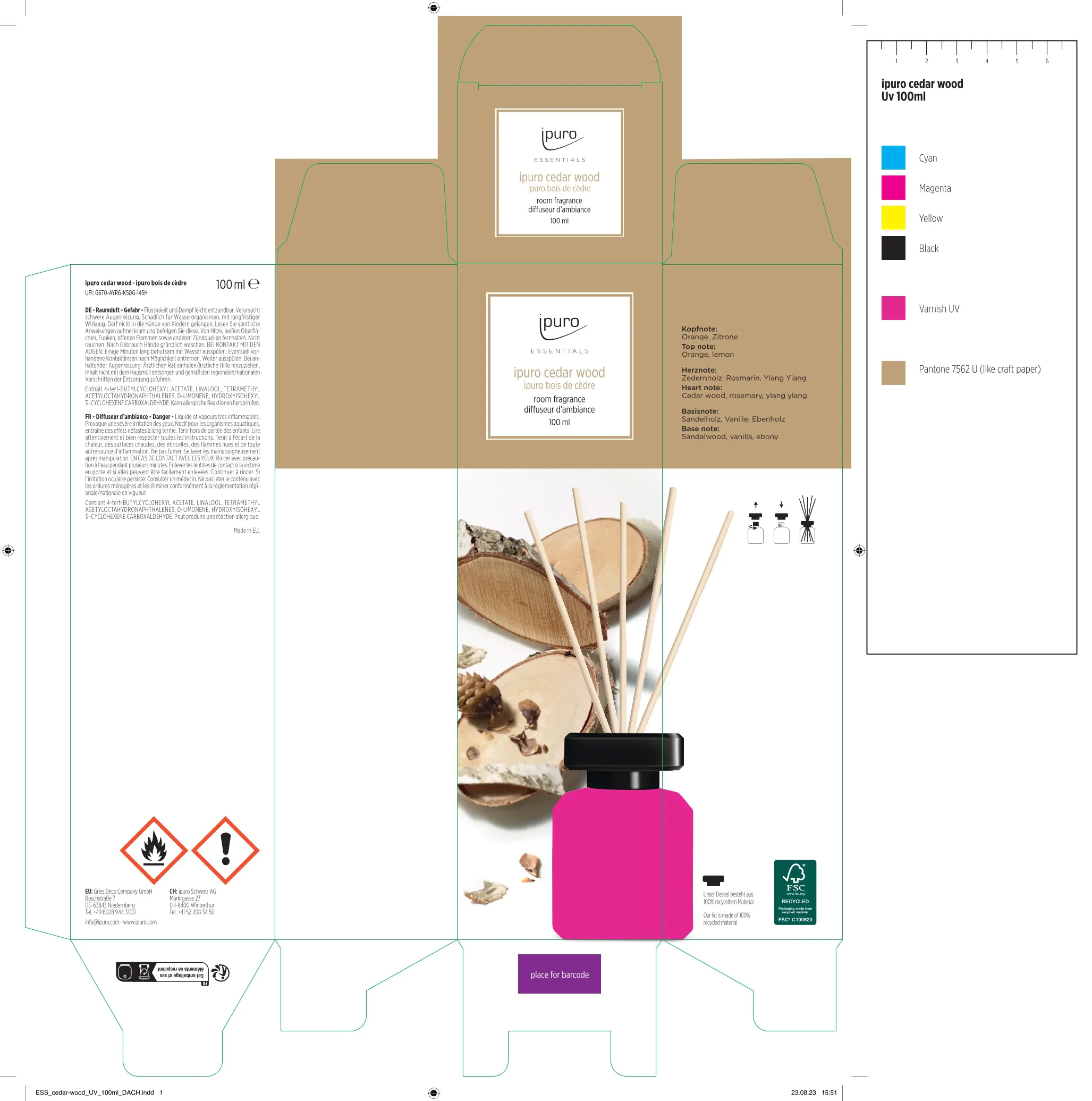 ipuro ESSENTIALS Raumduft Cedar Wood 100 ml