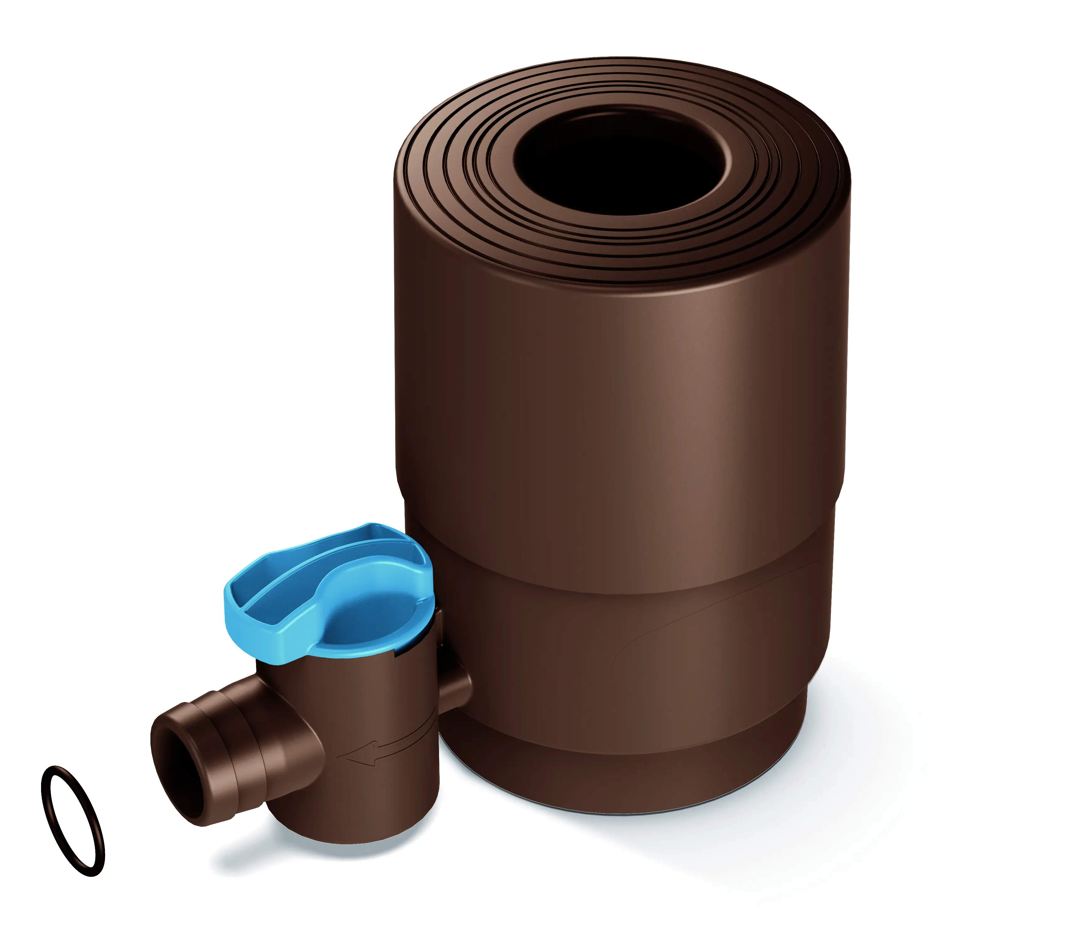 Arves Regensammler mit Hahn dunkelbraun