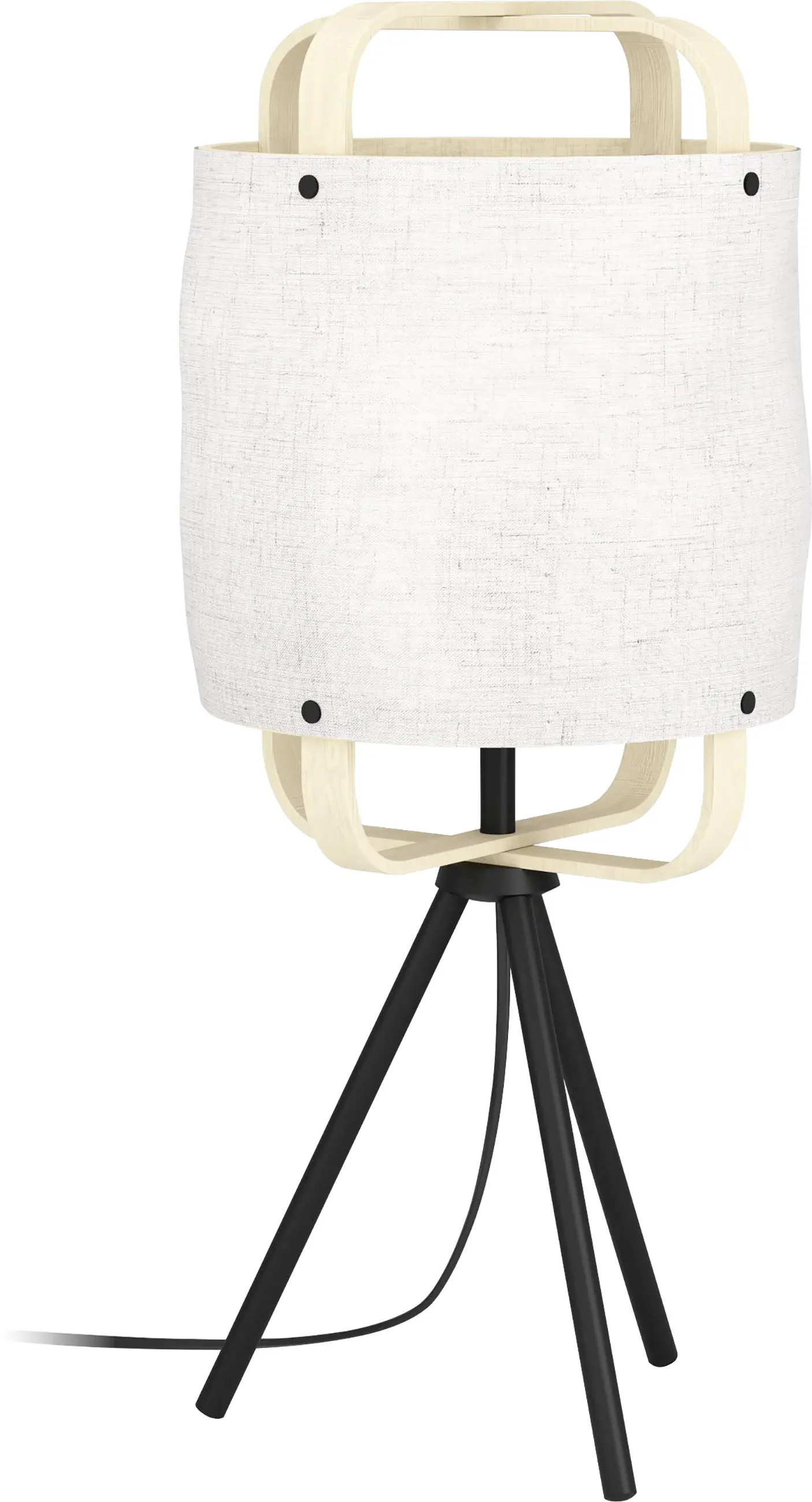 Eglo Tischleuchte Surfleet schwarz natur 51,5 x 20 cm E27