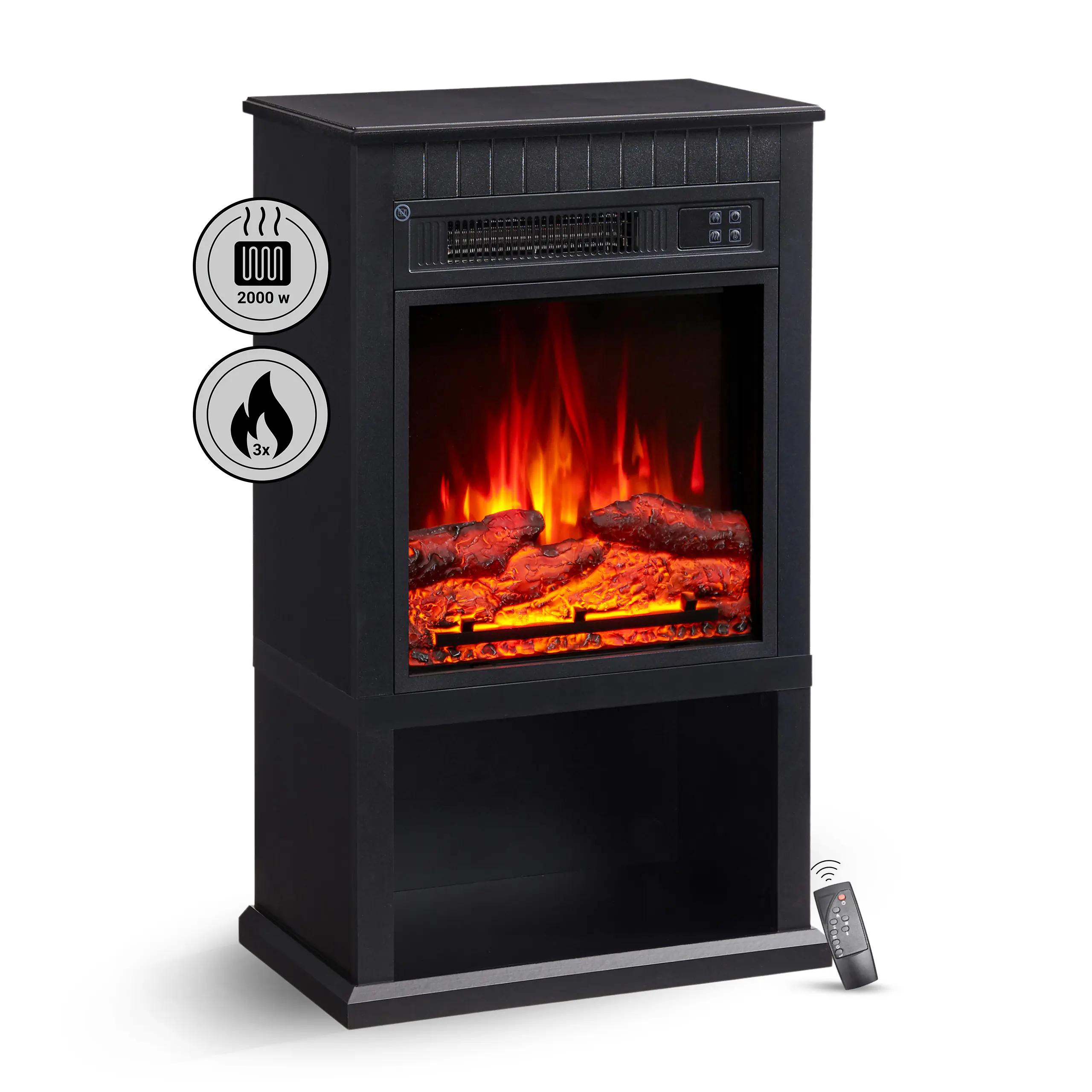 Elektrokamin BALDERIA Ember - Standkamin - schwarz