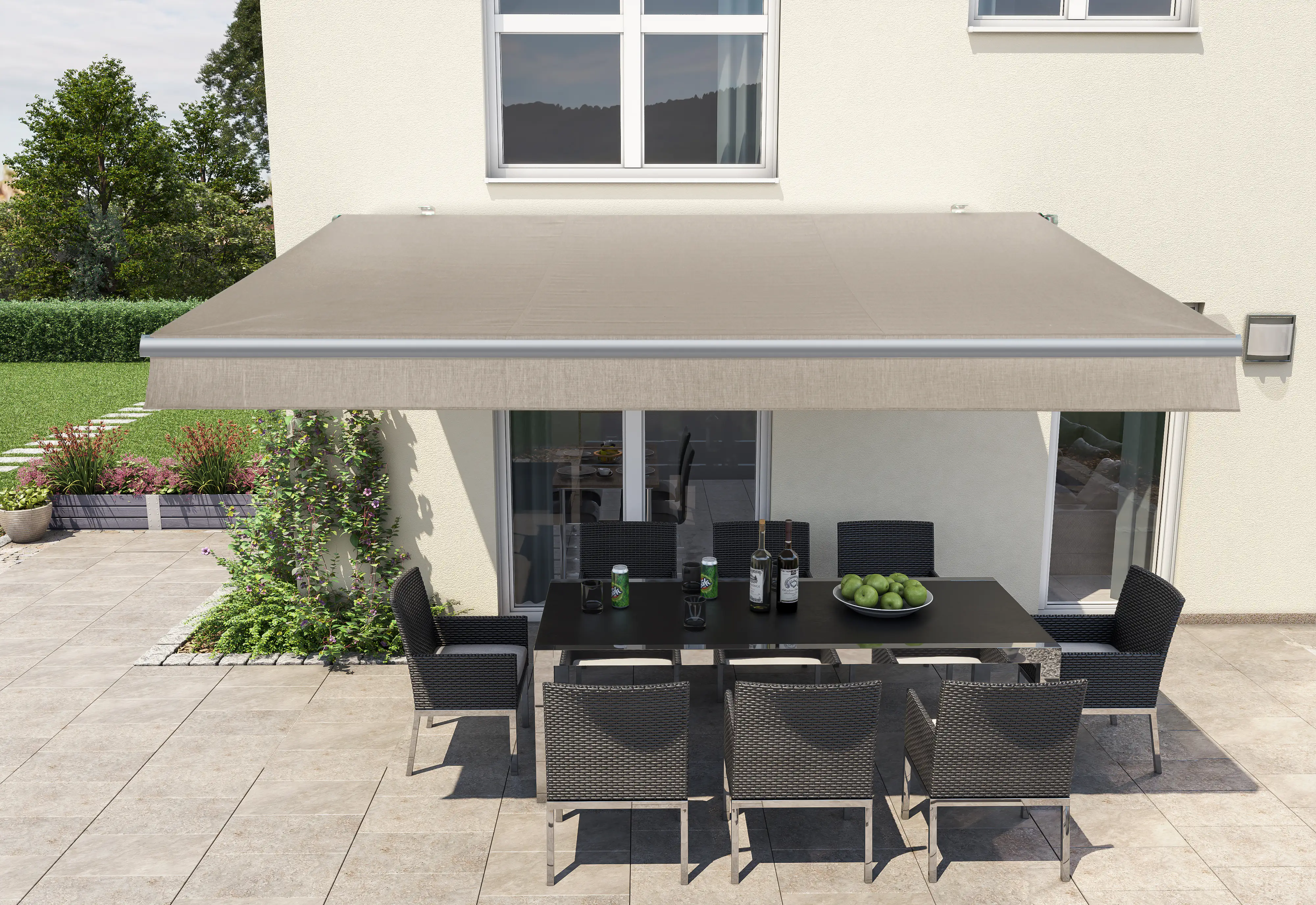 Gelenkarm-Markise Berlin beige Breite 400 cm Ausfall 250 cm