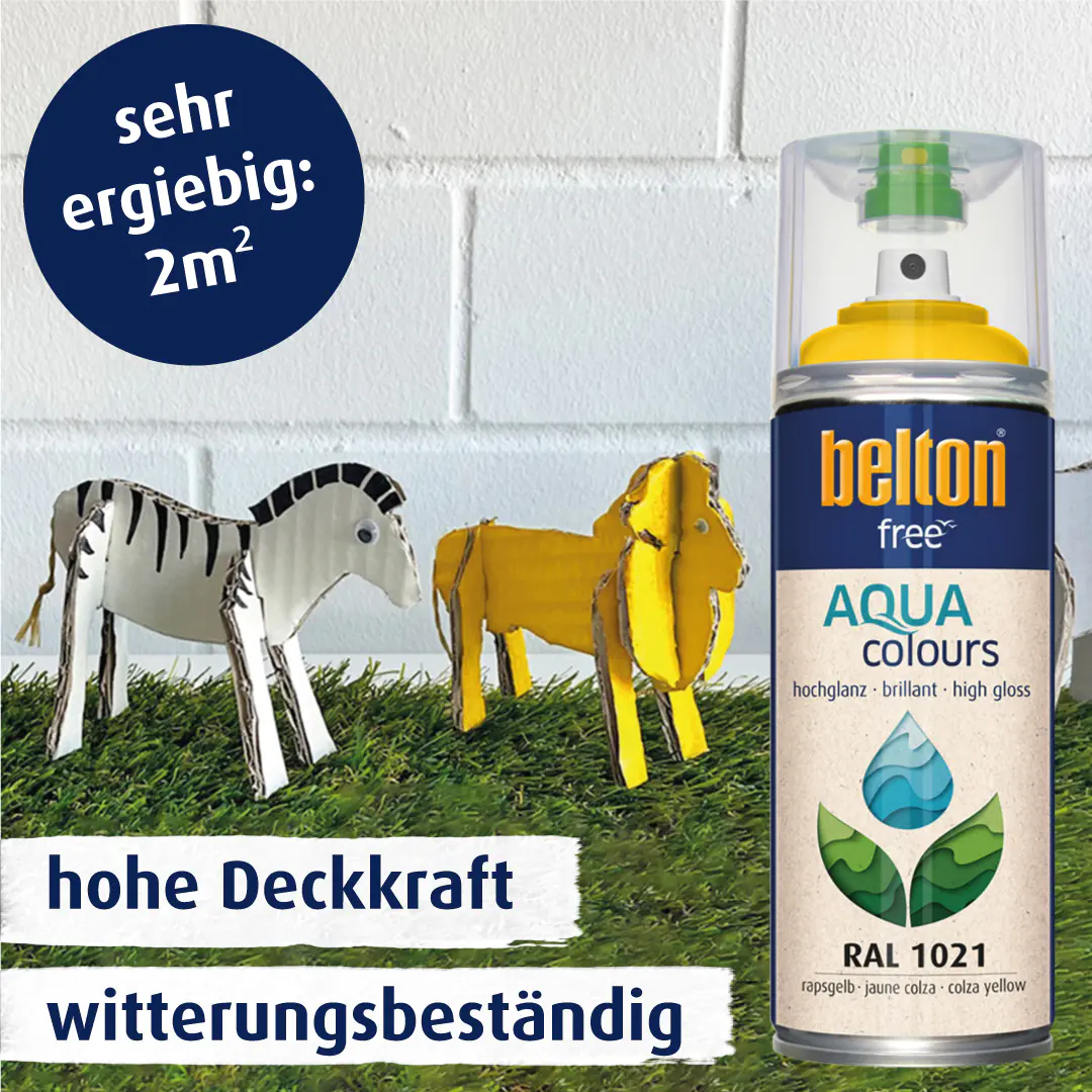 belton free Lackspray AQUAcolours 400 ml rapsgelb hochglanz