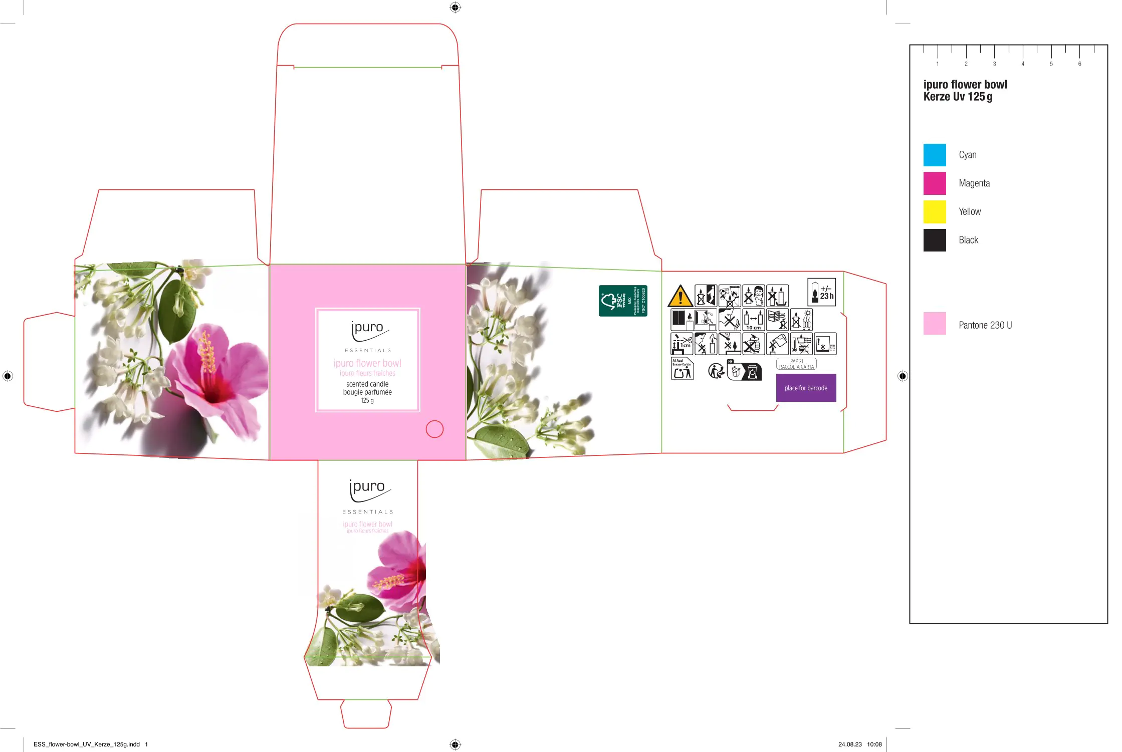 ipuro ESSENTIALS Duftkerze Flower Bowl 125 g ipuro ESSENTIALS Duftkerze Flower Bowl 125 g