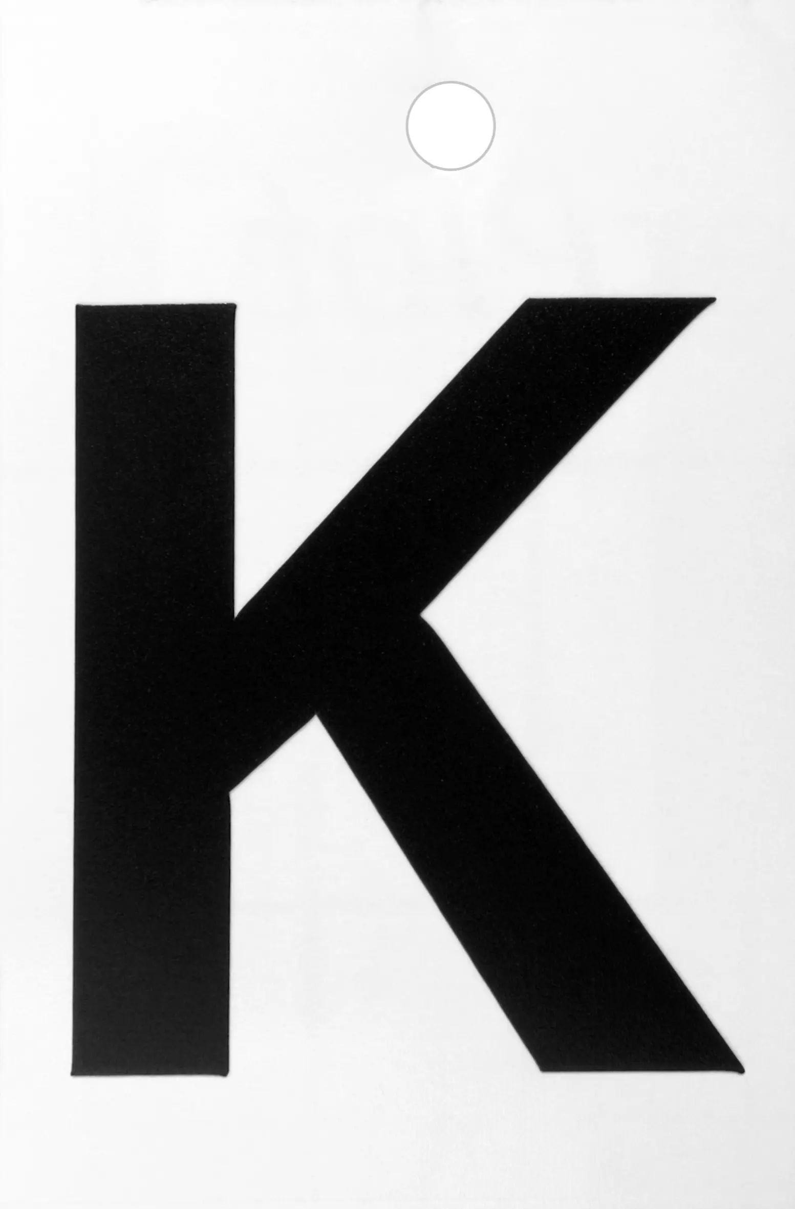 Conmetall Aufkleber Buchstabe K PVC 3,5 x 3,5 cm schwarz 