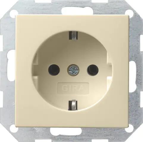 Gira Steckdose ST55, cremeweiß, 018801 Gira Steckdose ST55, cremeweiß, 018801