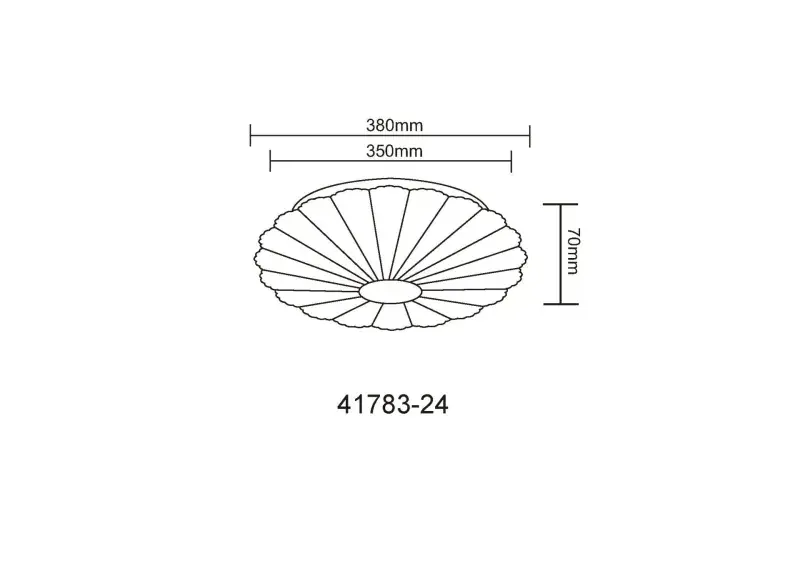 Globo Deckenleuchte Cavendis 38 x 7 cm Ø x H weiß CCT