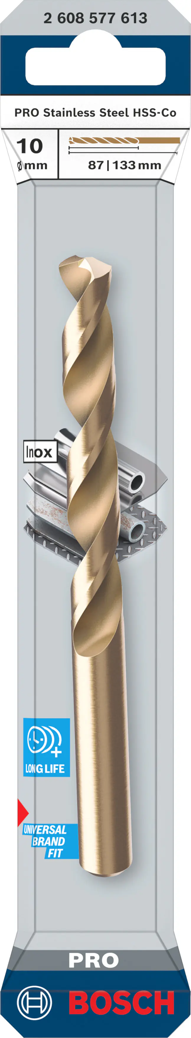 Bosch PRO Metallspiralbohrer Stainless Steel HSS-Co Ø 10 mm