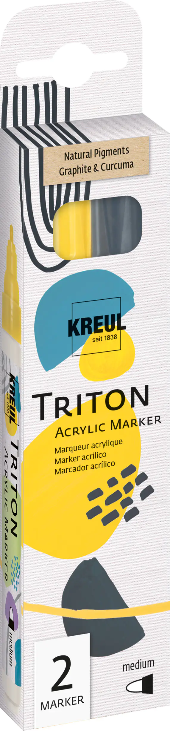 Kreul Triton Acrylic Marker medium 2er Set Natural Pigments