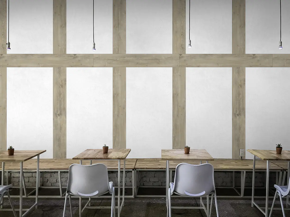 Grosfillex Kunststoffpaneel GX Wall+ Hammam Wood 120 x 17 cm 5 mm