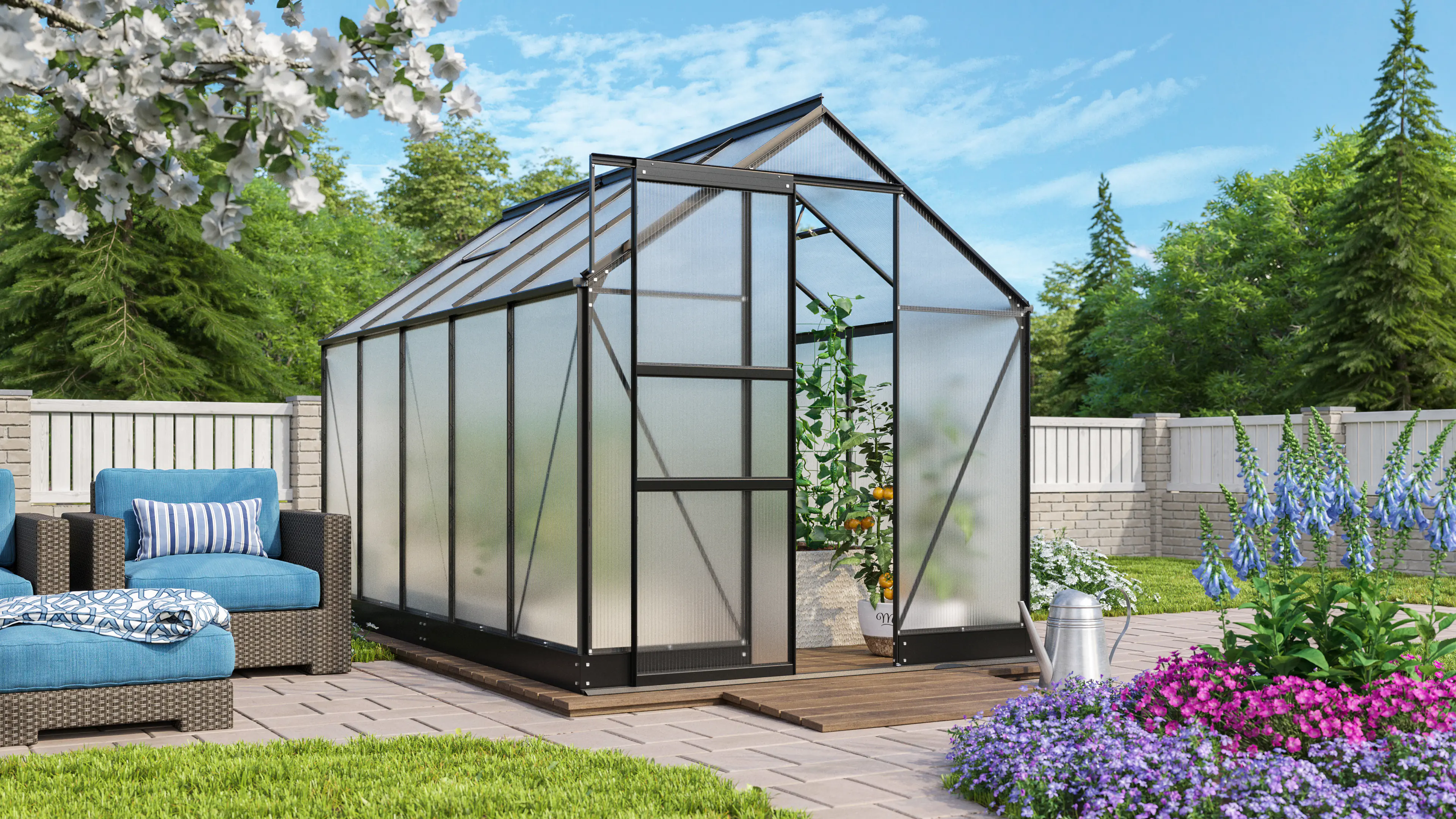 Vitavia Gewächshaus Apollo 6200 195 x 323 cm 6 mm Hohlkammerplatten