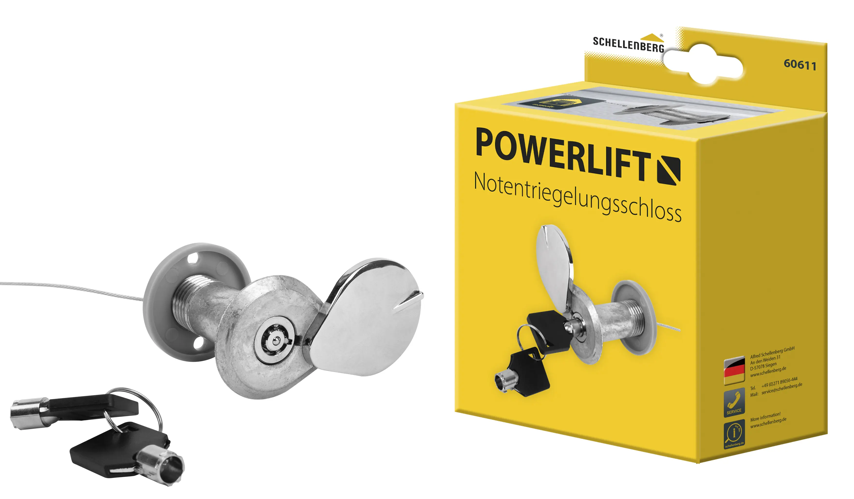 Schellenberg Notentriegelungs-Schloss für Garagentore