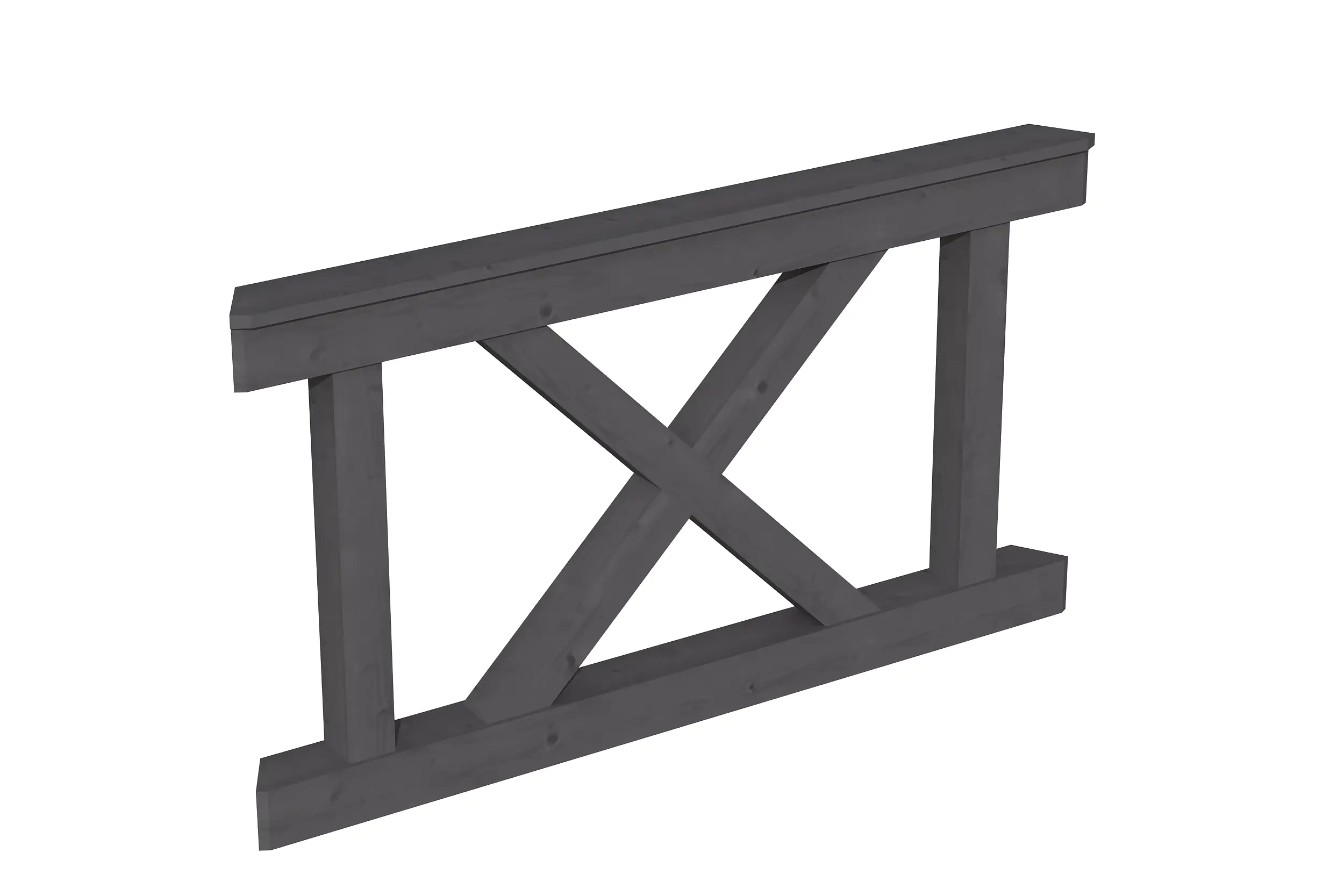 SKAN HOLZ Brüstung Andreaskreuz 150 x 84 cm Fichte