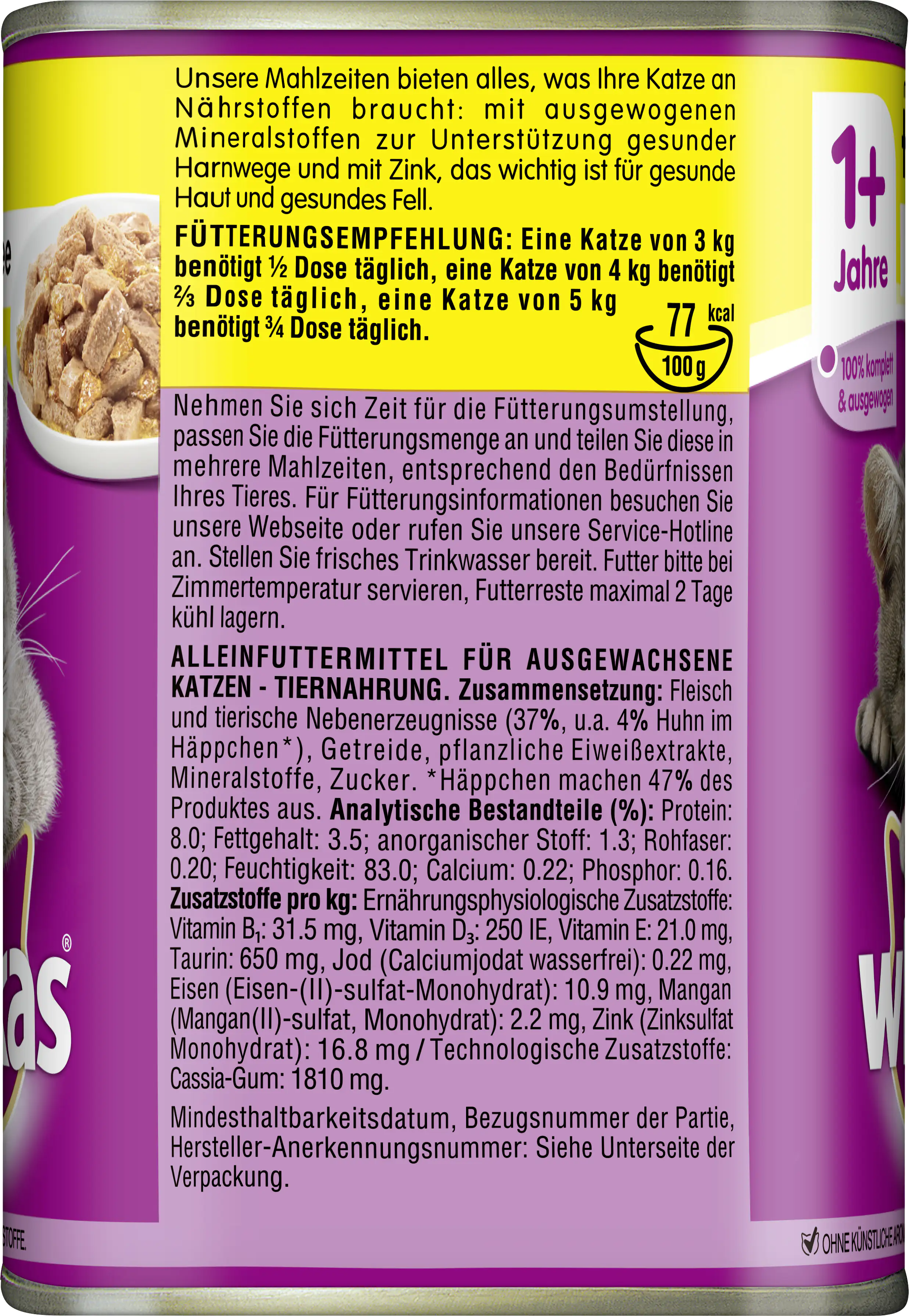 WHISKAS® Dose mit Huhn in Gelee 400 g 400 g