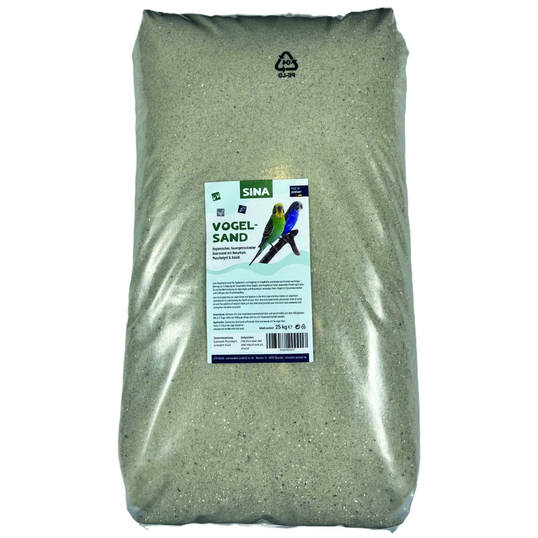 Sina Vogelsand mit Anis u. Grit 25 kg