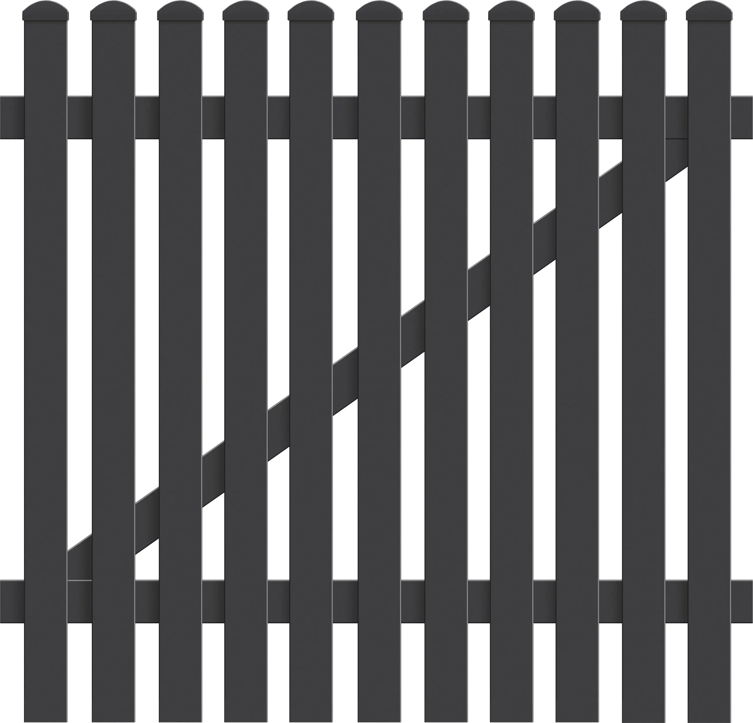 KM Zaun Zauntür Meran Gerade 125,8 x 150 cm, anthrazit, DIN rechts