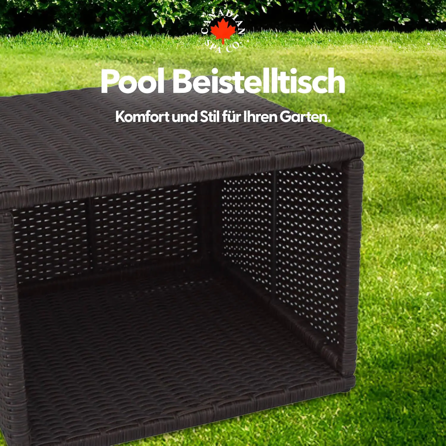Canadian Spa Beistelltisch - für quadratische Whirlpools dunkelbraun Canadian Spa Beistelltisch - für quadratische Whirlpools dunkelbraun