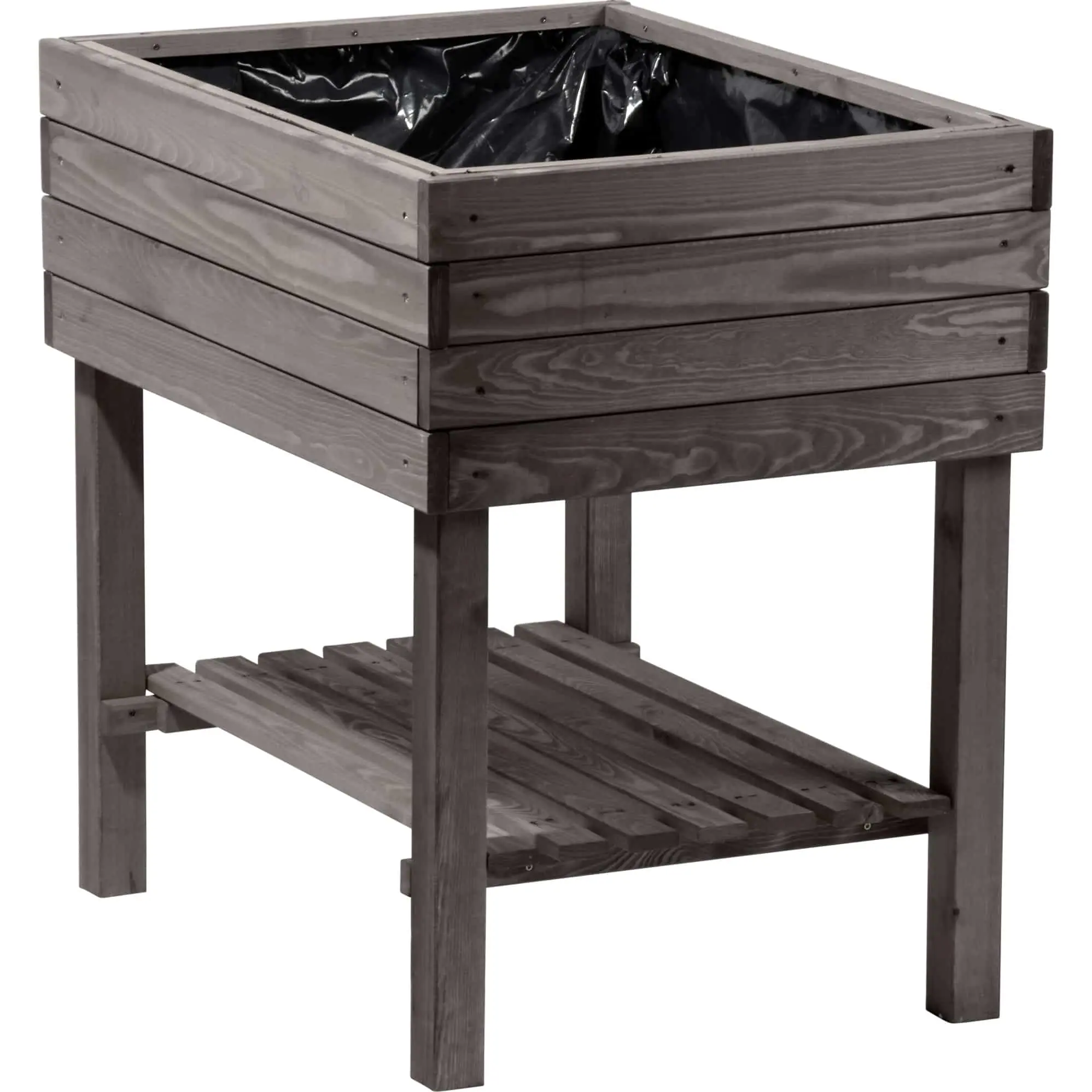 Dobar Hochbeet mit Ablageboden 80 x 58 x 80 cm, Anthrazit