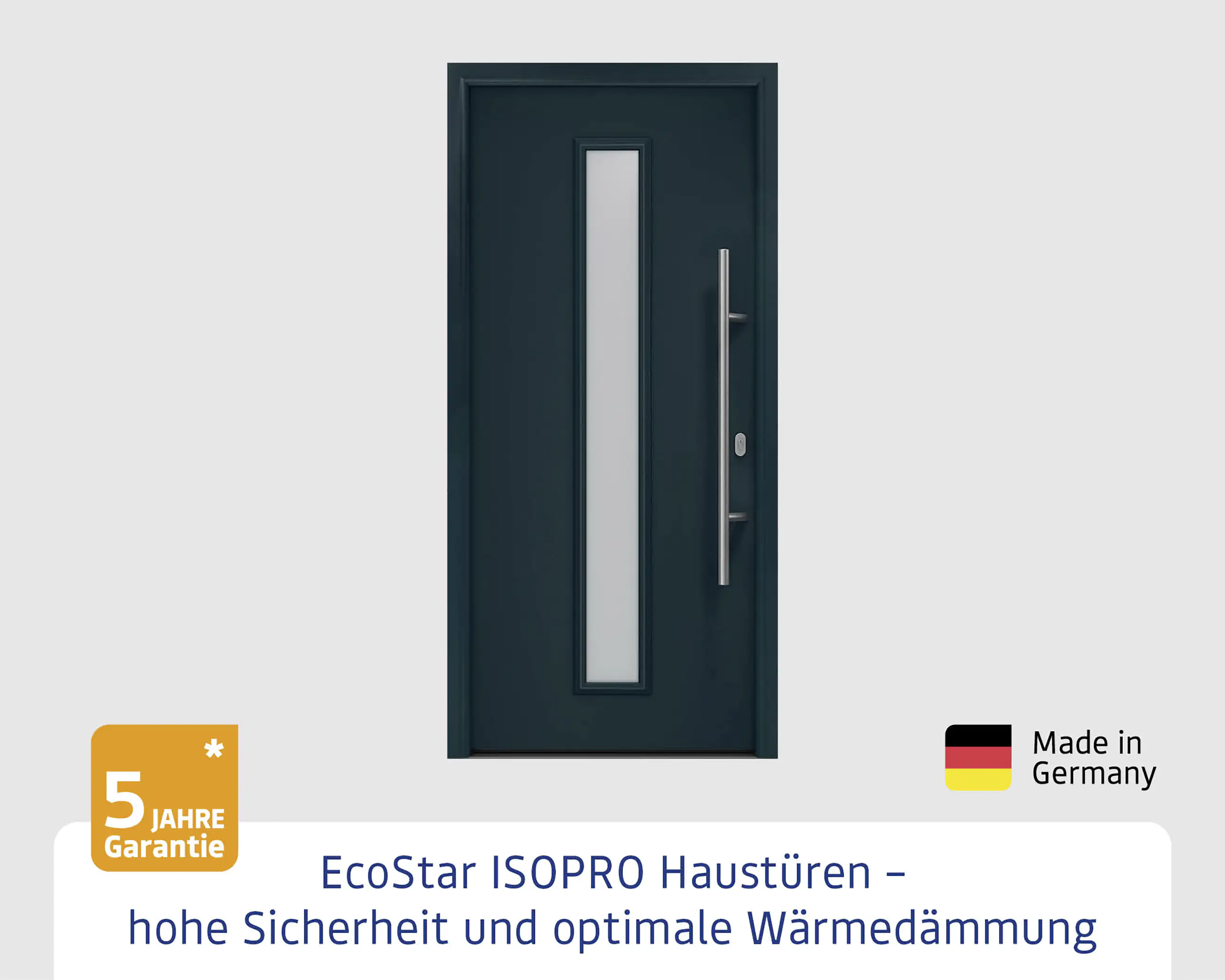 EcoStar Haustür ISOPRO IP 020S anthrazitgrau 110 x 210 cm EcoStar Haustür ISOPRO IP 020S anthrazitgrau 110 x 210 cm
