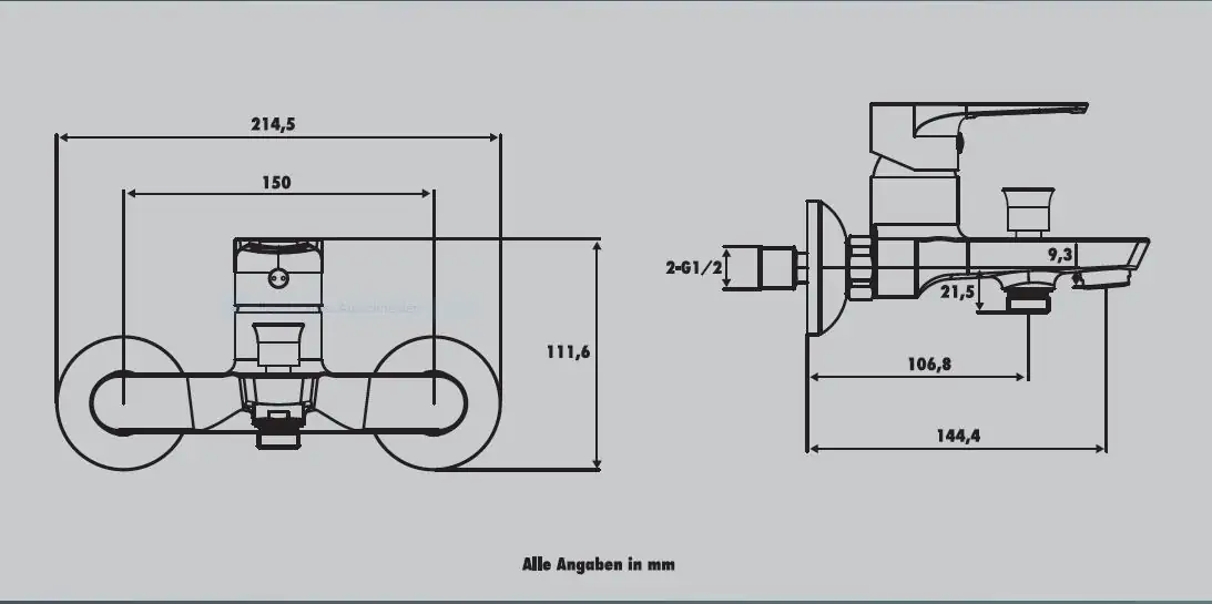 Primaster Badewannenarmatur Riga verchromt