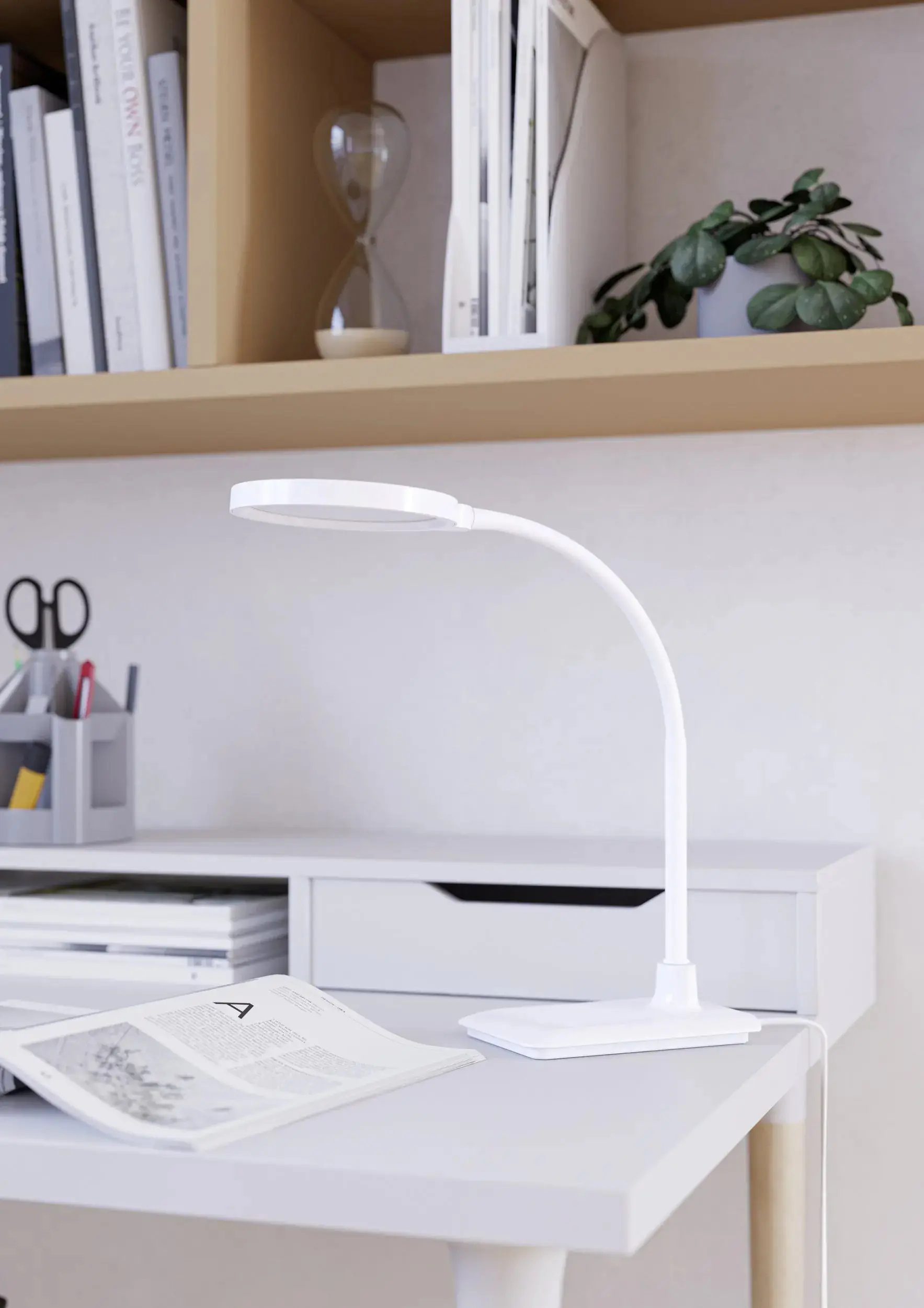Eglo LED-Tischleuchte Lauro 33,5 x  36 cm weiß Touchdimmer